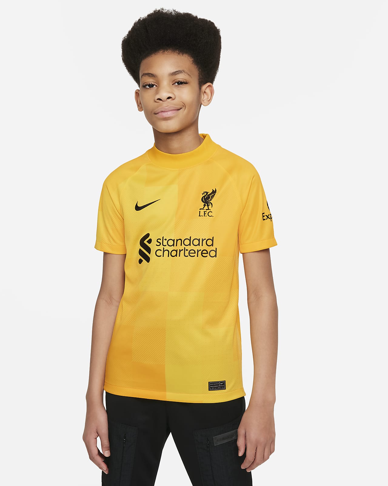 Liverpool FC 2021/22 Stadyum Kaleci Genç Çocuk Futbol Forması