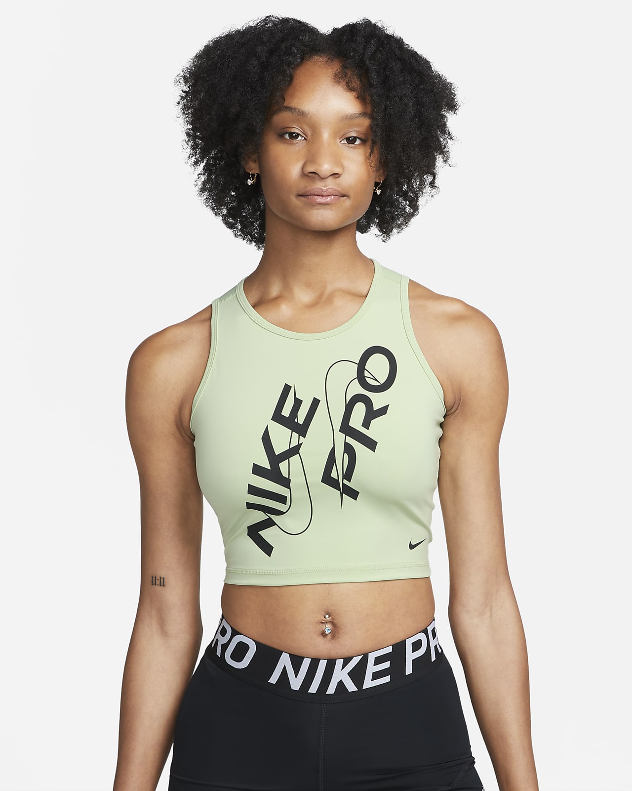 Nike Pro Dri-FIT-tanktop i kort snit til kvinder