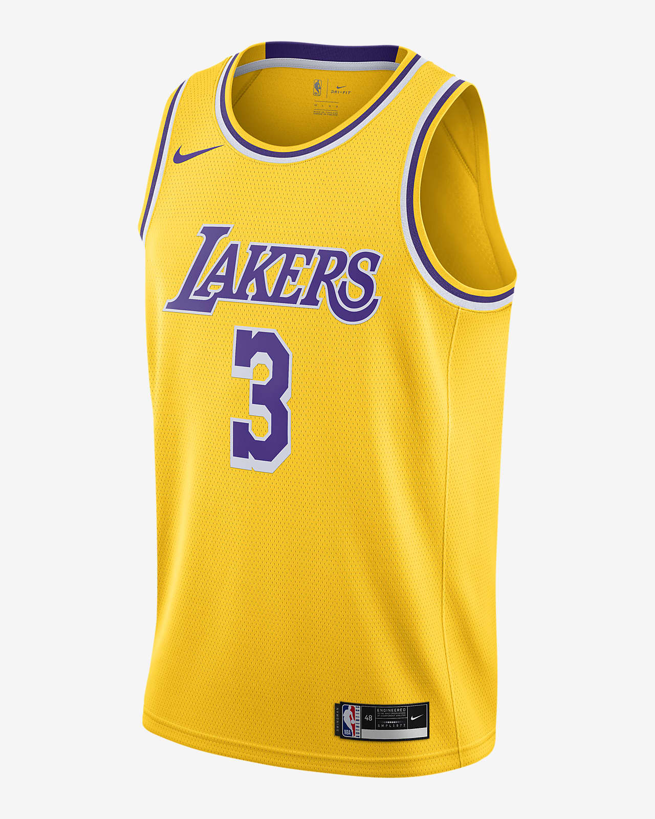2020 赛季洛杉矶湖人队 (Anthony Davis) Icon Edition Nike NBA Swingman Jersey 男子球衣