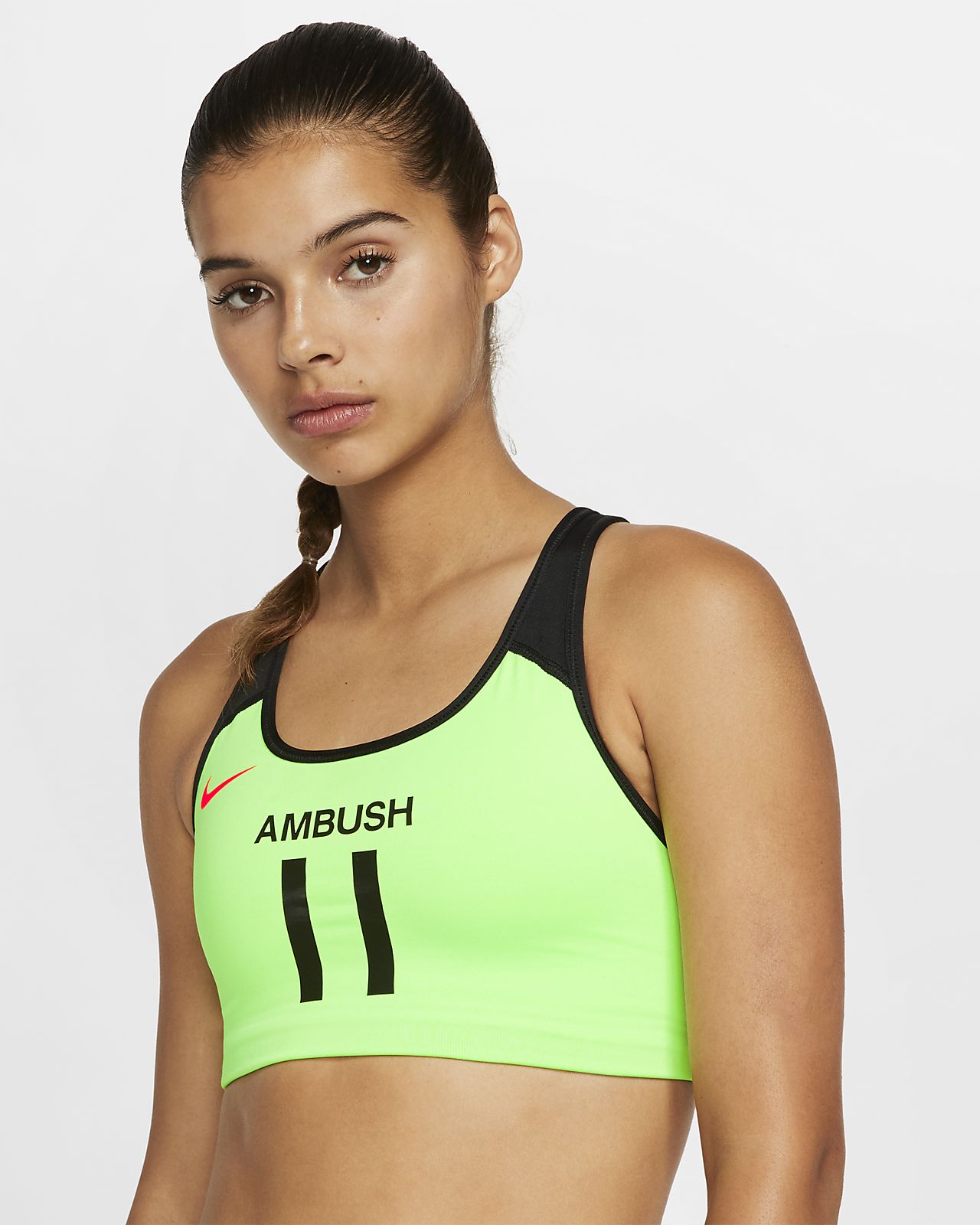 green sports bra nike