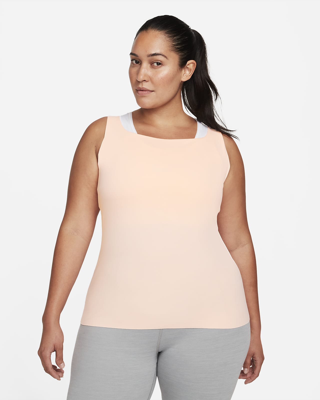 Camiseta de tirantes con sujetador para mujer talla grande Nike Yoga Luxe