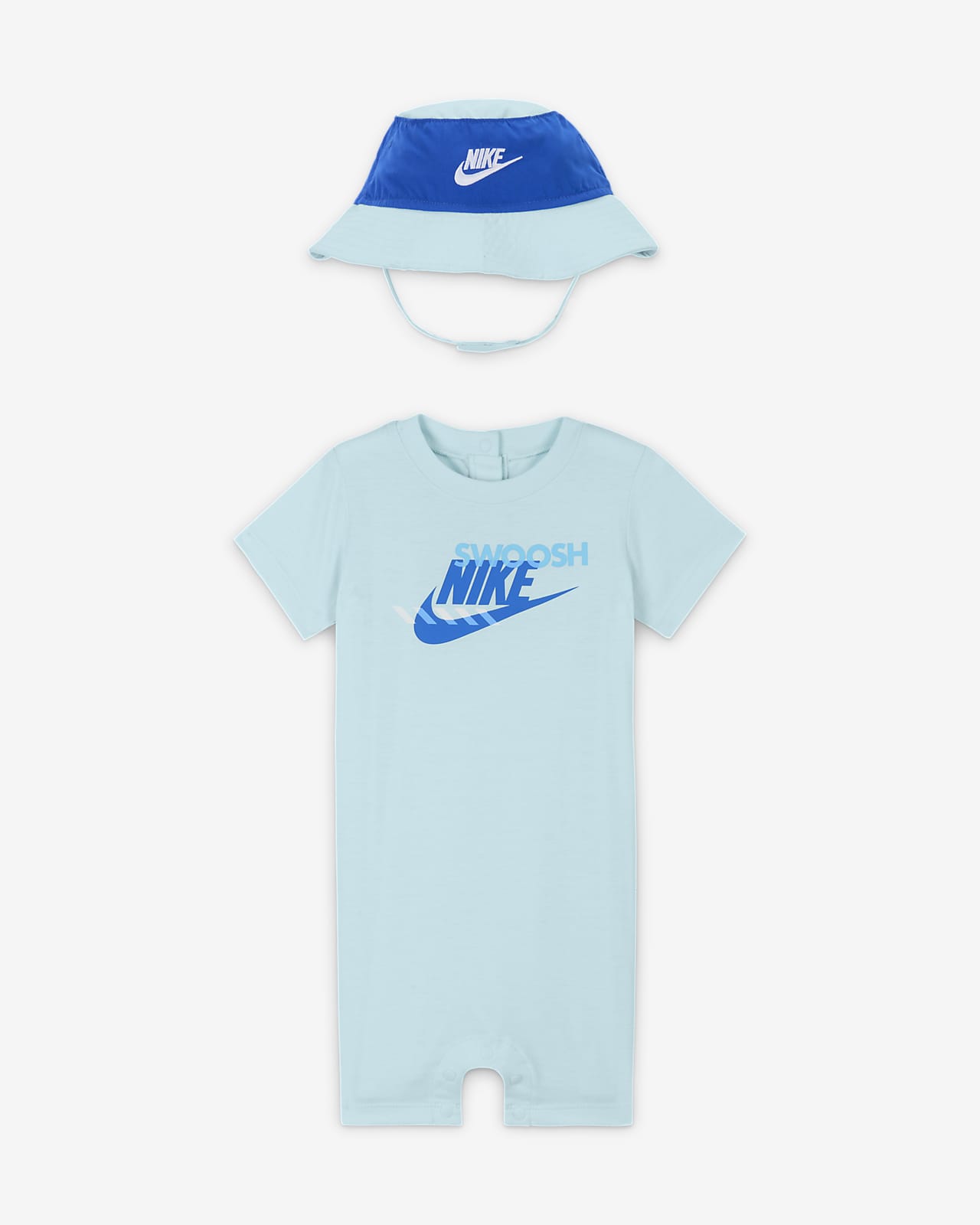 Conjunto de macacão e bucket Nike Sportswear PE para bebé (12–24 meses)