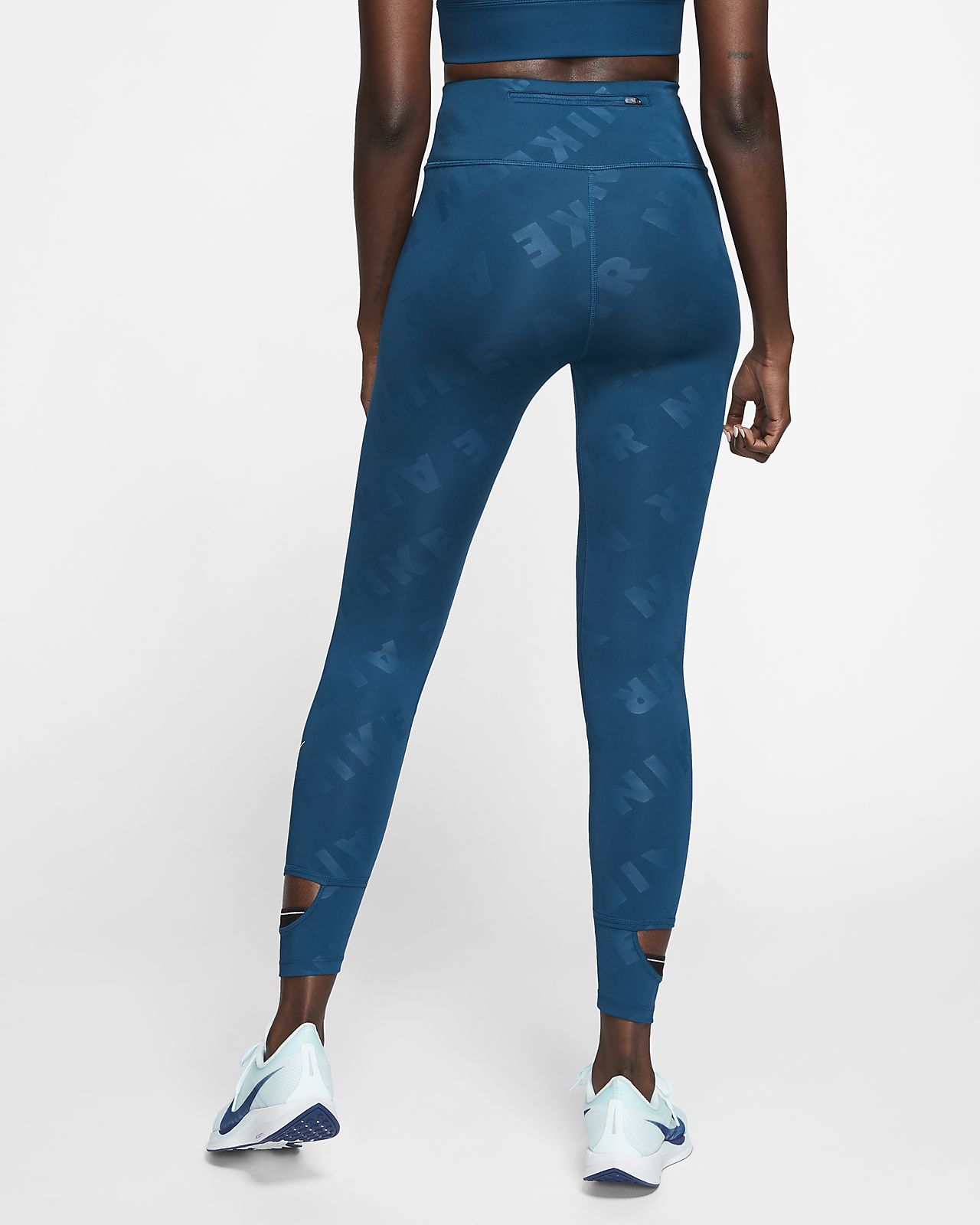 nike blue running tights