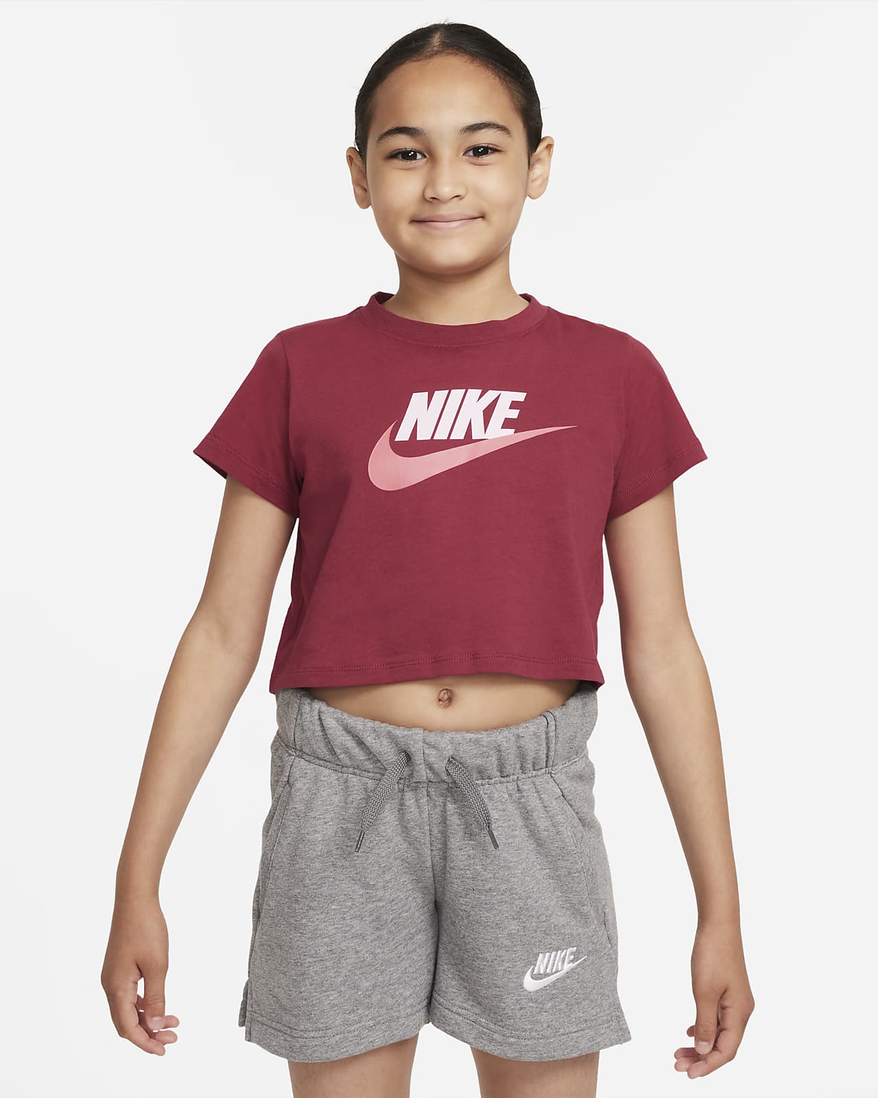 Nike Sportswear Cropped-T-shirt til store børn (piger)