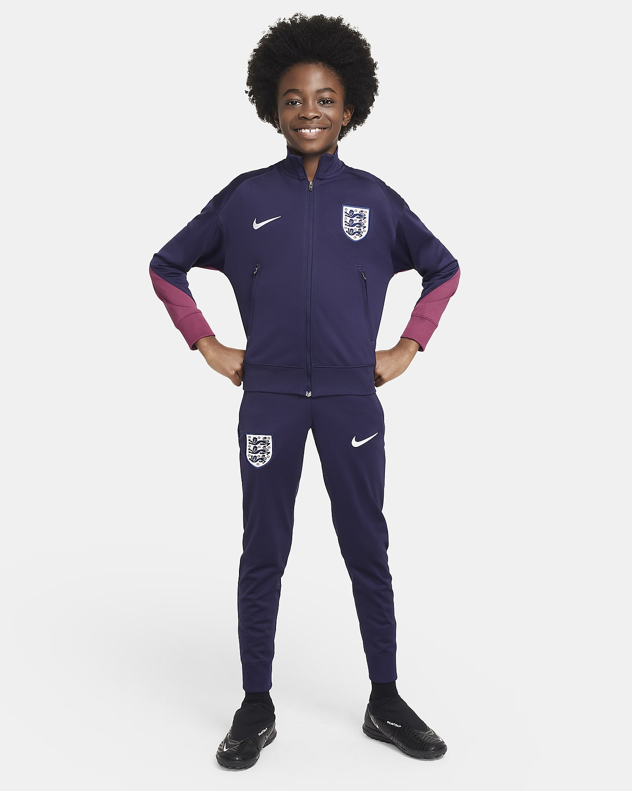 Pleteninové fotbalová tepláková souprava Nike Dri-FIT Anglie Strike pro větší děti