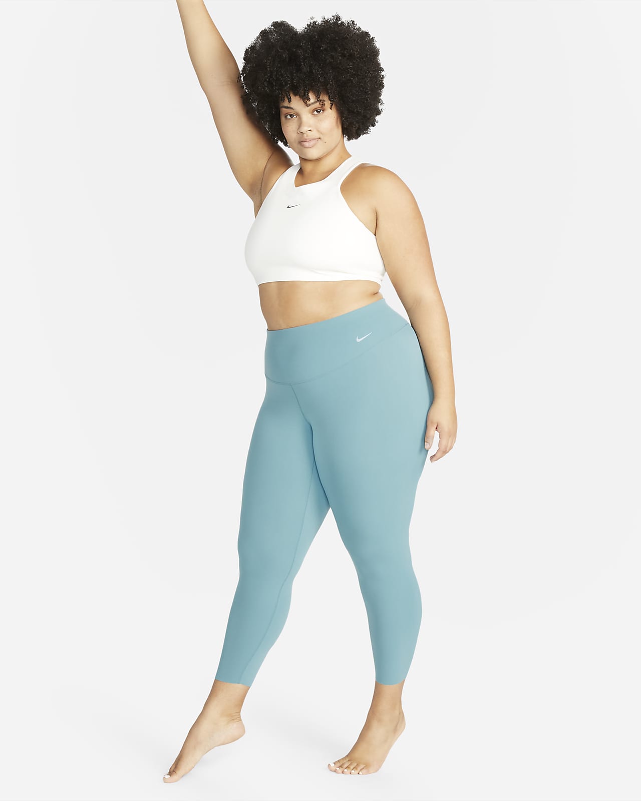 Nike Zenvy 7/8-legging met iets ondersteunende hoge taille voor dames (Plus Size)