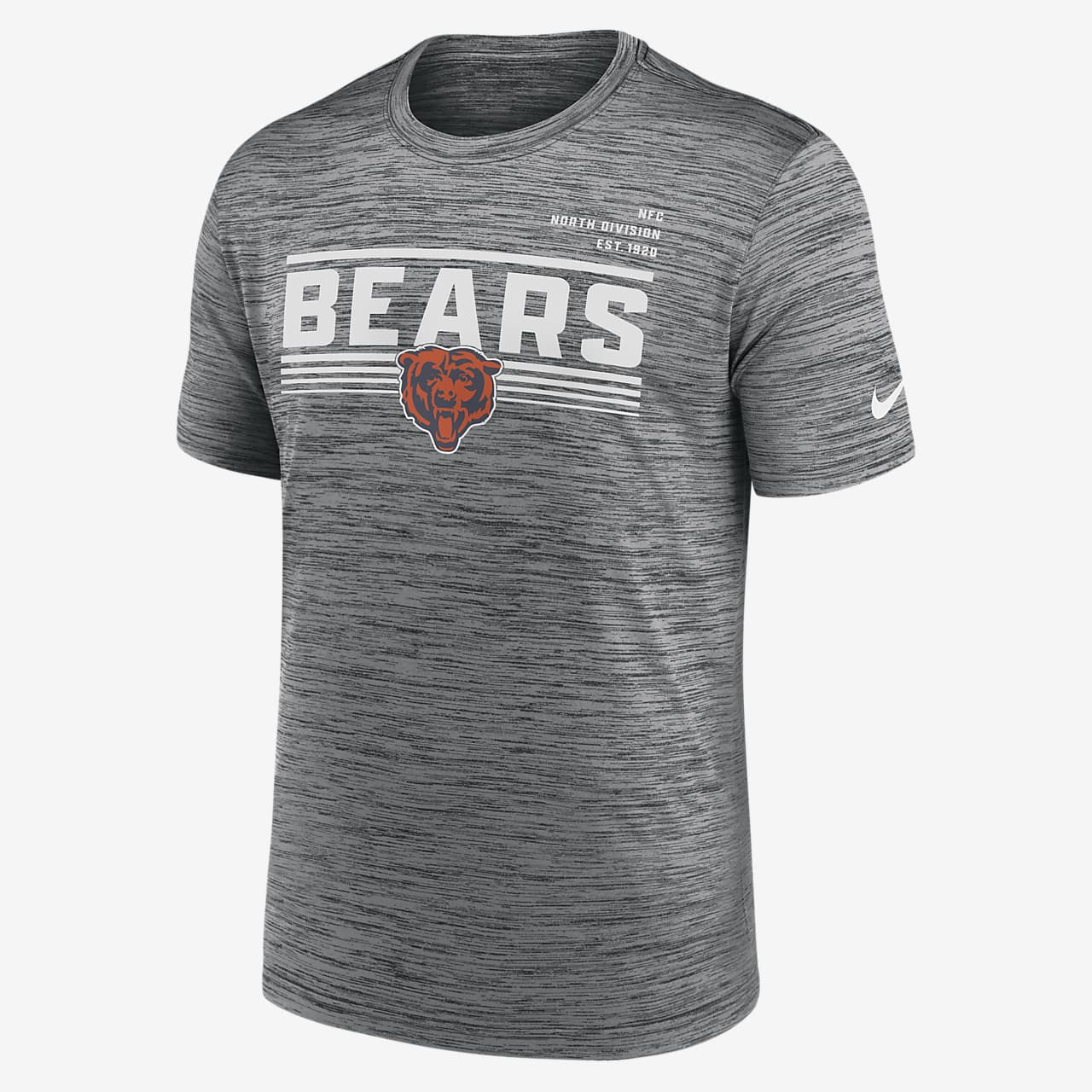 Nike Men's Yard Line Velocity (NFL Chicago Bears) T-Shirt in Black, Size: Large | NKPQ06F7Q-053