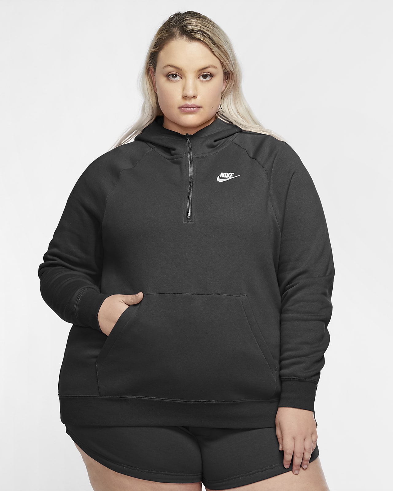 Nike Sportswear Essential Women's 1/4-Zip Hoodie (Plus Size). Nike.com