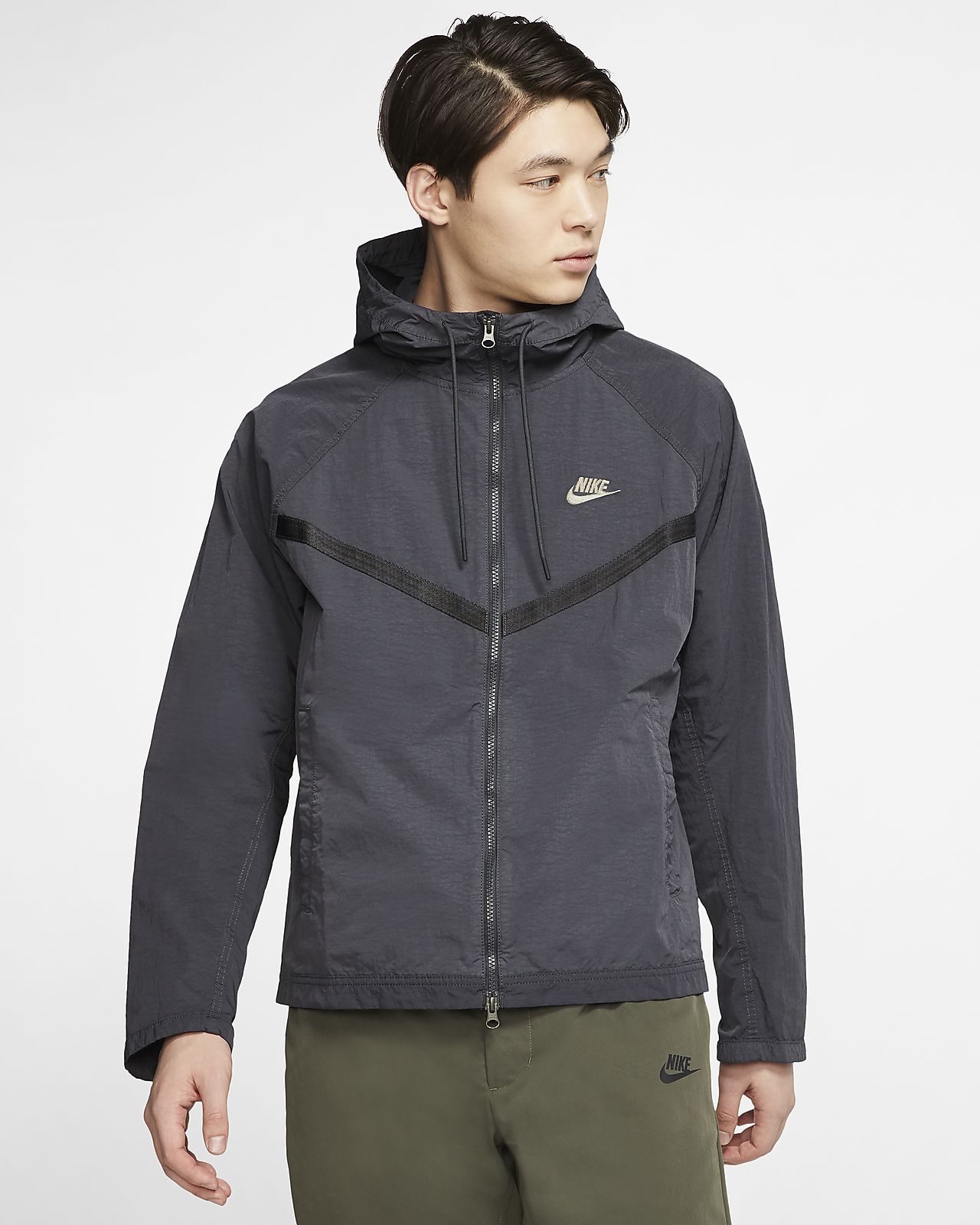 men's hooded windbreaker nike sportswear windrunner