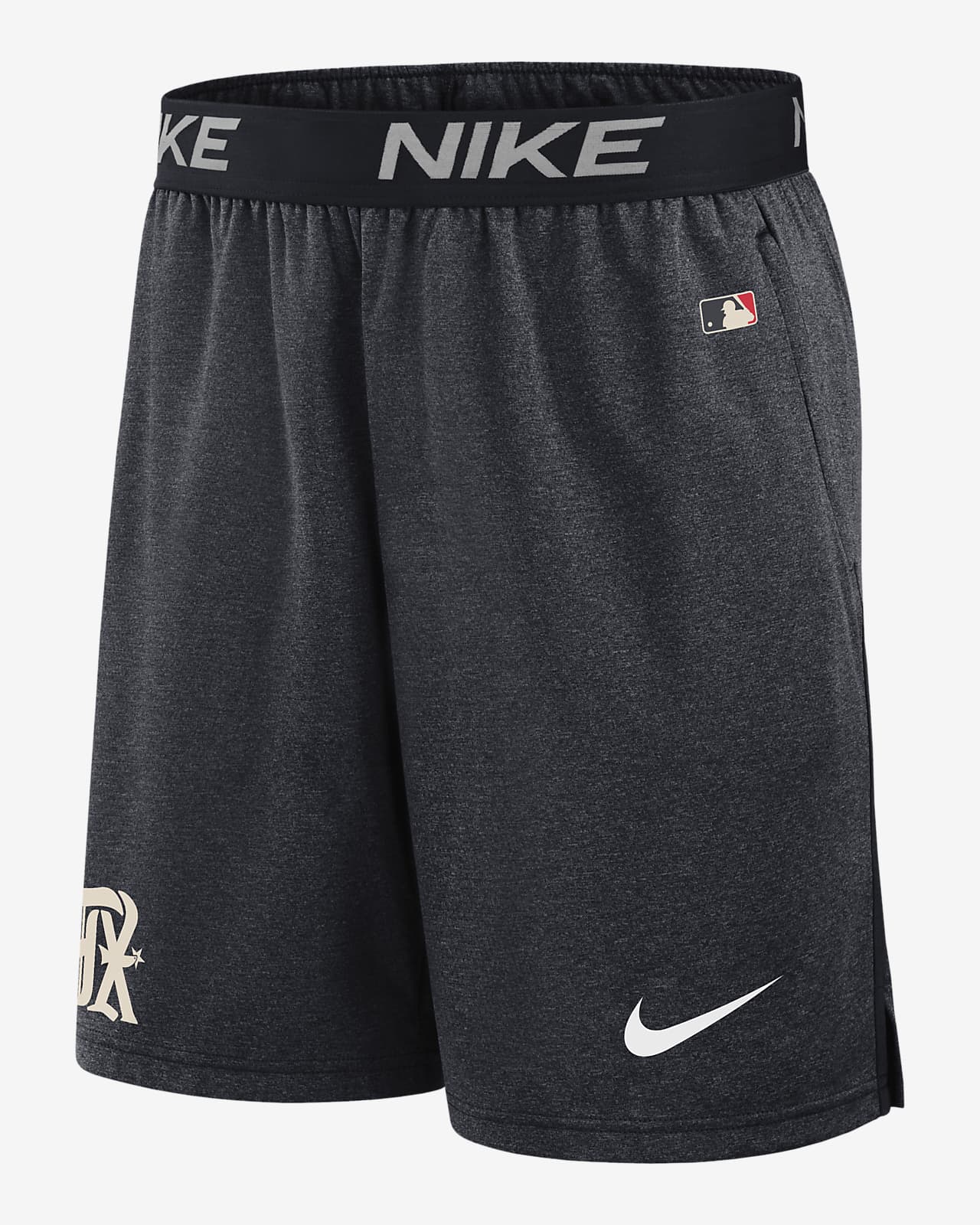 Shorts Nike Dri-FIT de la MLB para hombre Texas Rangers City Connect Practice