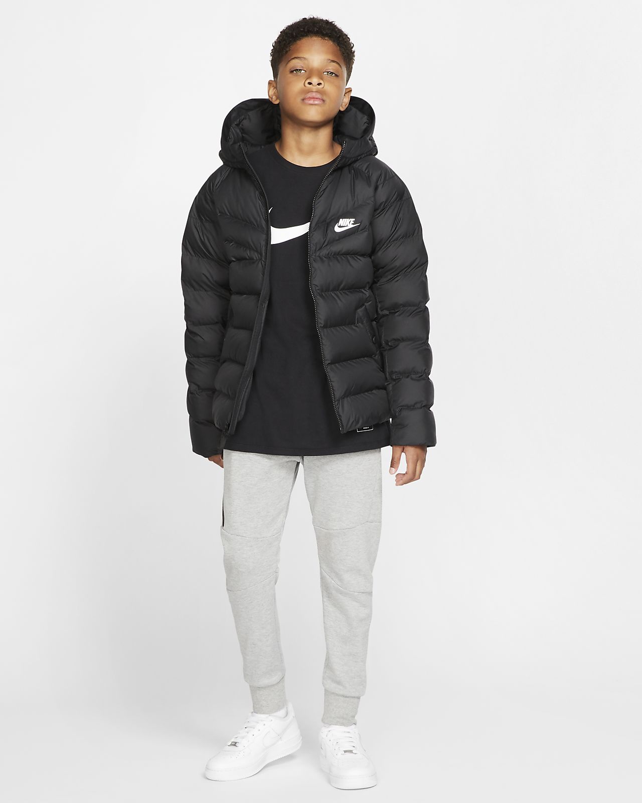 nike junior fill jacket black