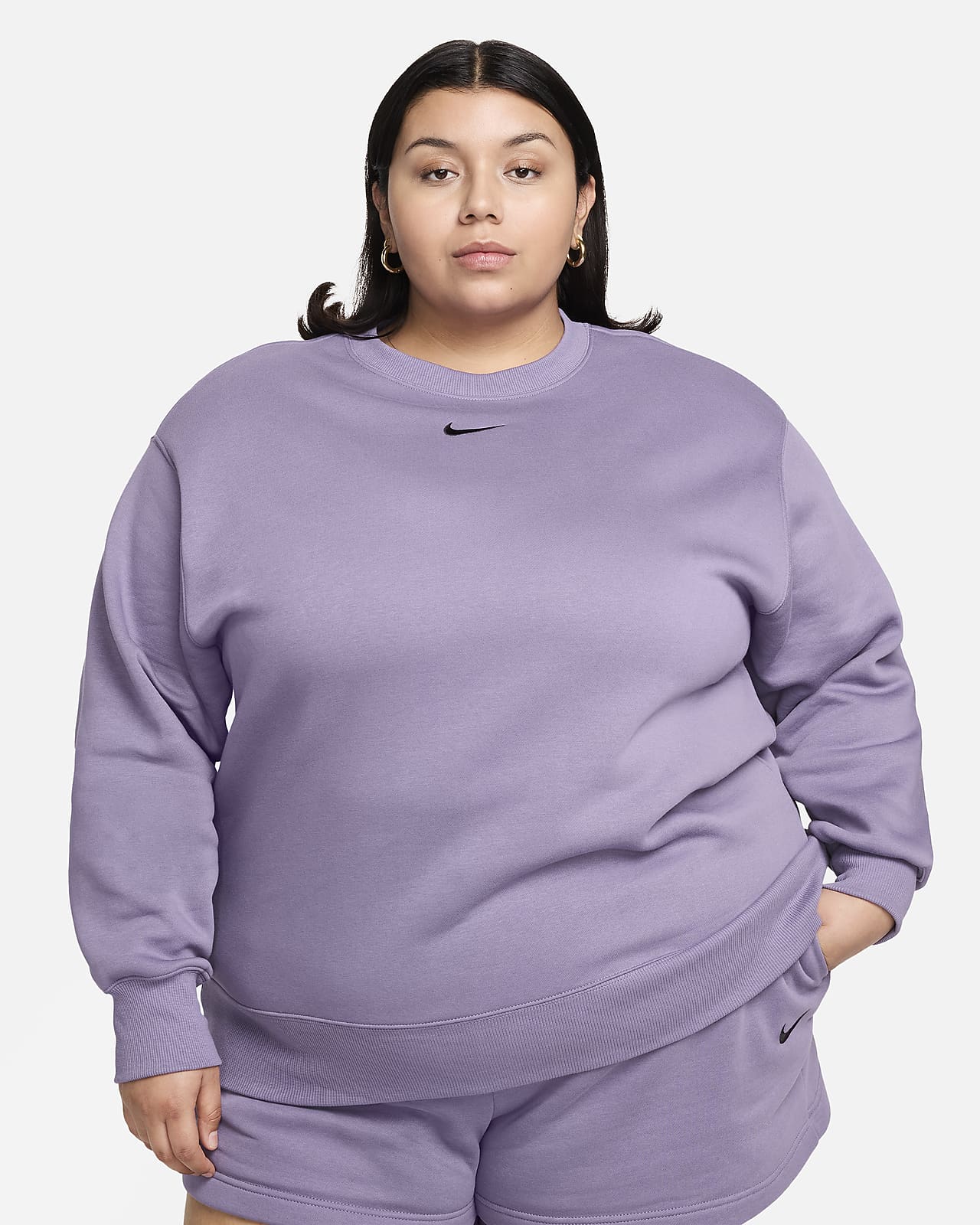 Sudadera oversized de cuello redondo de tejido Fleece para mujer (talla grande) Nike Sportswear Phoenix
