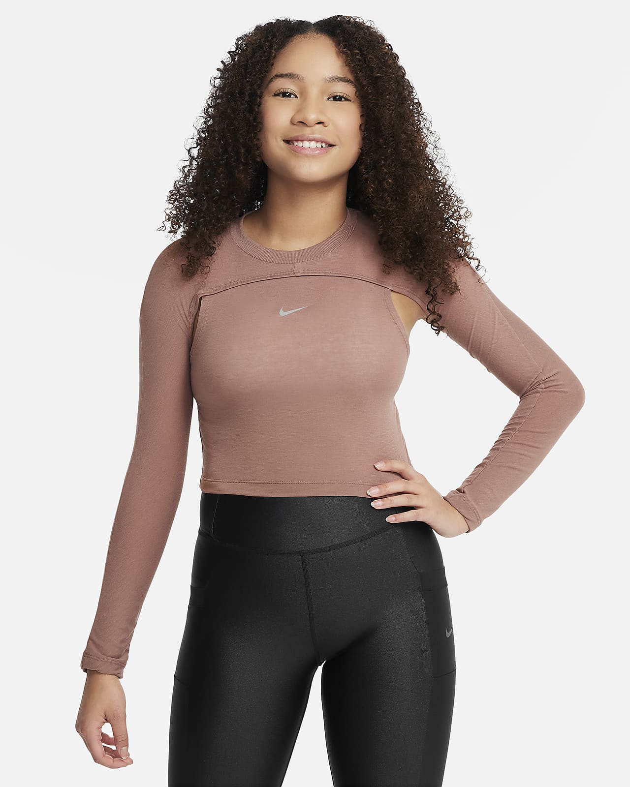 Nike Girls' Dri-FIT Long-Sleeve Top