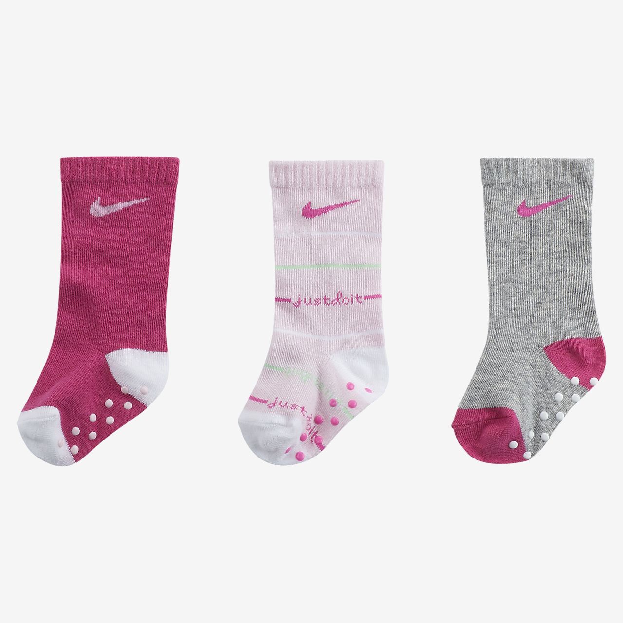 Nike Baby JDI Gripper Crew Socks (3 