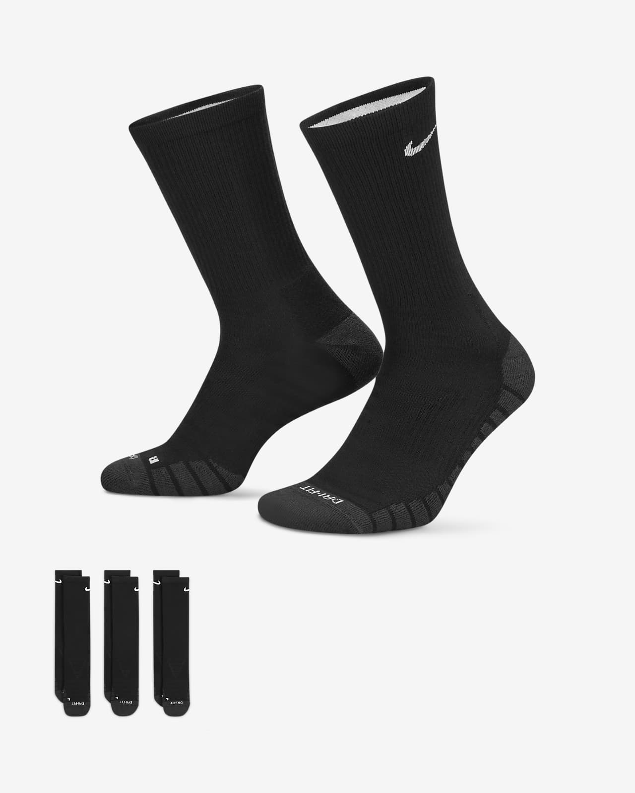 Nike Everyday Max Cushioned Calcetines largos de entrenamiento (3 pares)