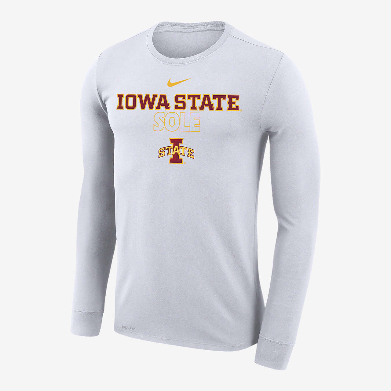 Iowa State Men's Nike Dri-FIT College Long-Sleeve T-Shirt.
