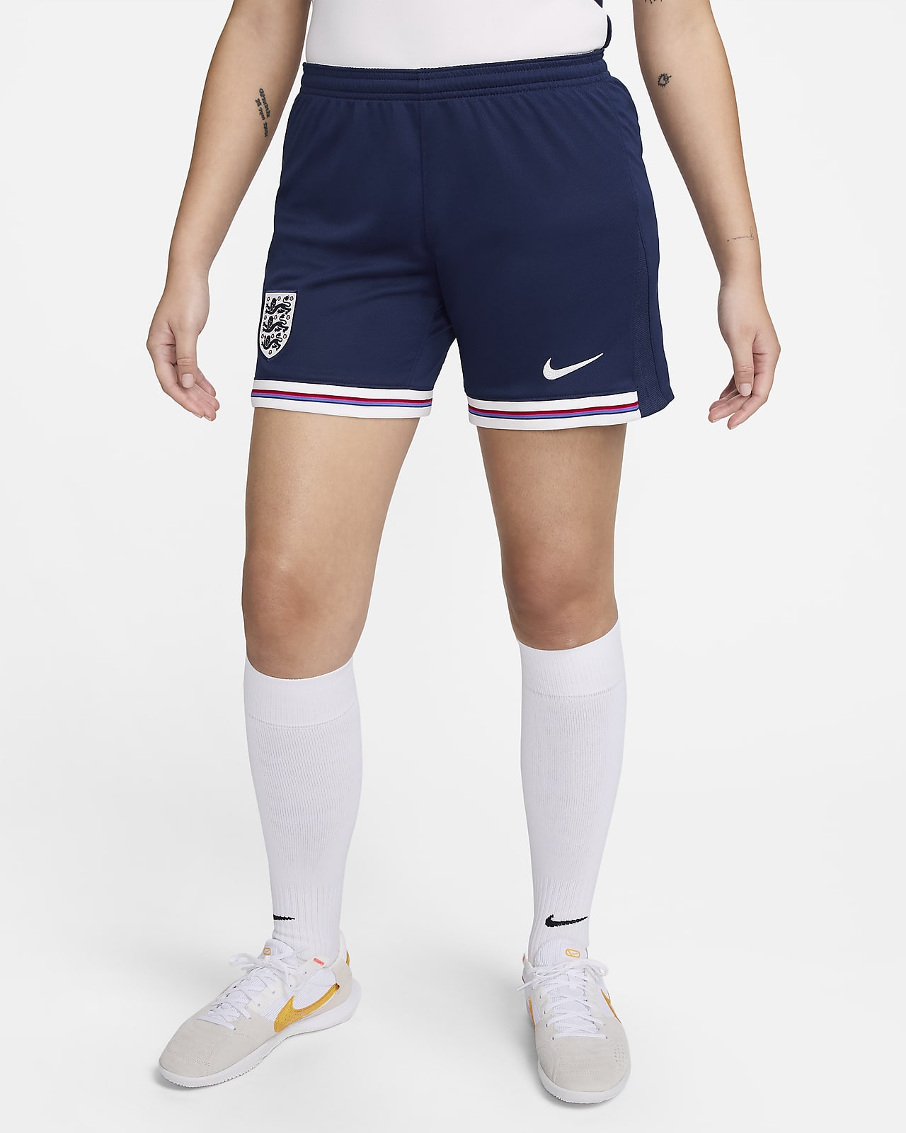 England 2024 Stadium (hjemmedrakt) Nike Dri-FIT Replica fotballshorts til dame