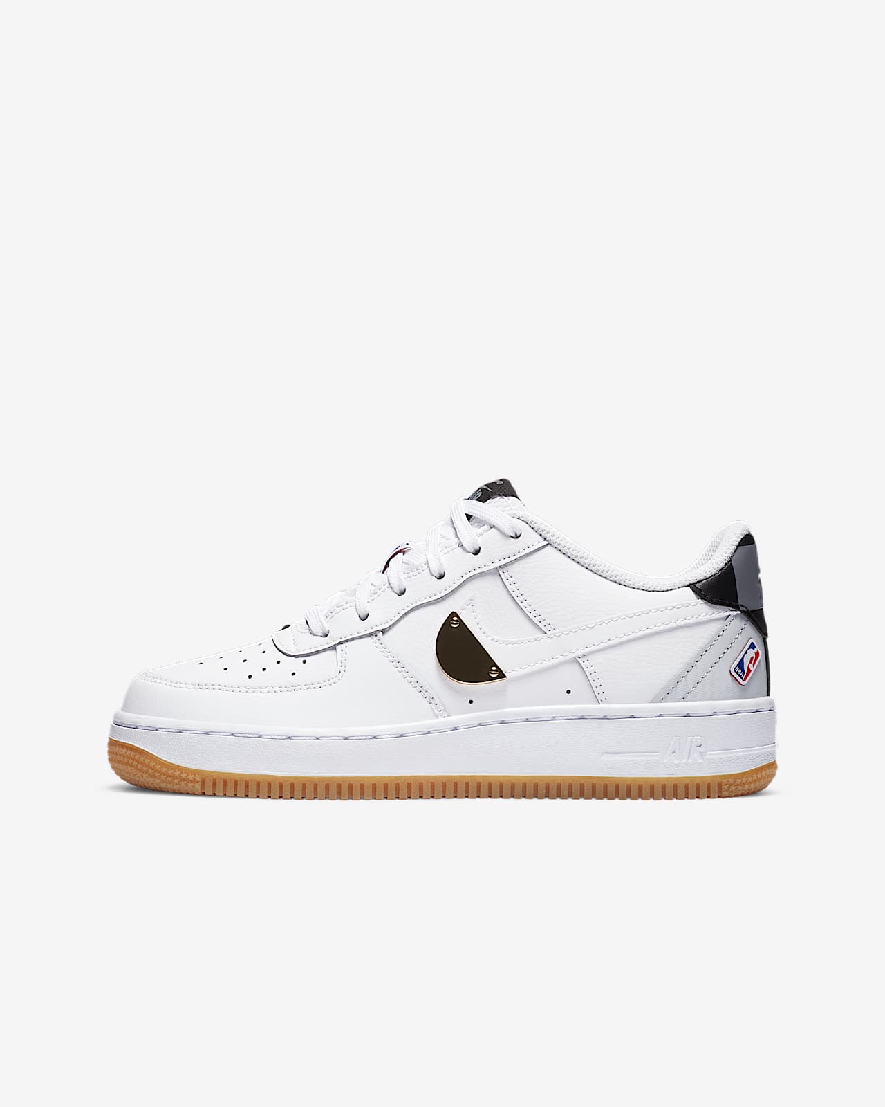 NBA x Nike Air Force 1 LV8 1 HO20 GS Black White Brown CT3842-001 - Sepsport