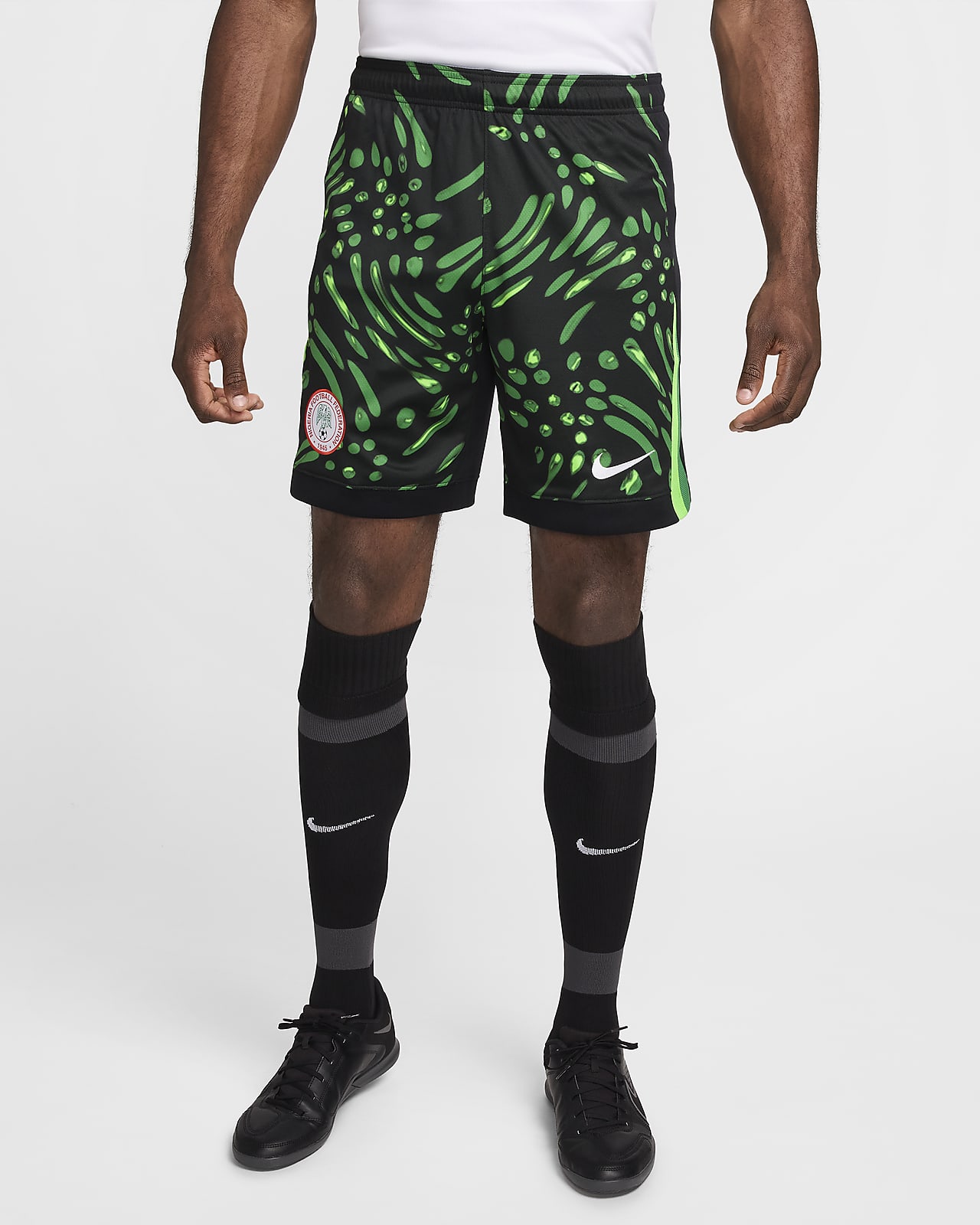 Nijerya 2024 Stadyum Deplasman Nike Dri-FIT Erkek Futbol Taraftar Şortu