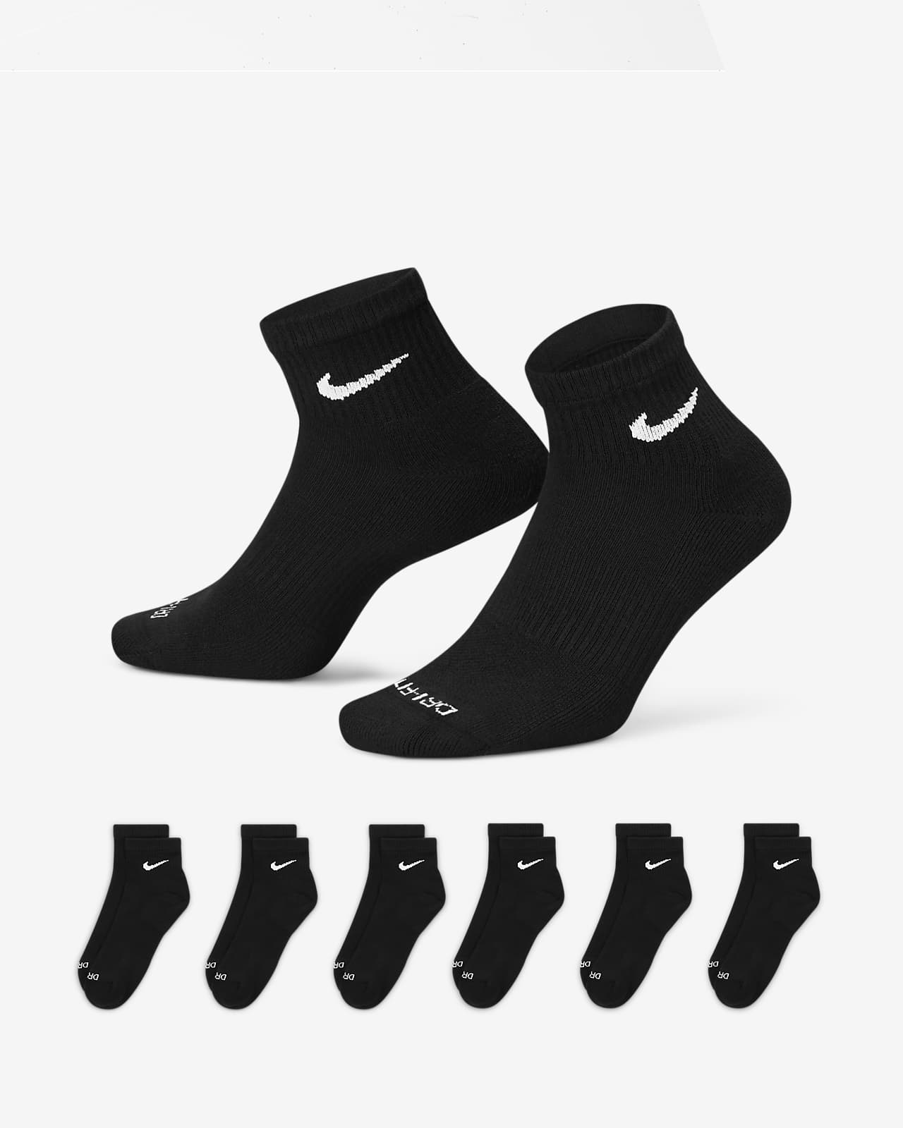 Calcetines al tobillo de entrenamiento Nike Everyday Plus Cushioned (6 pares)
