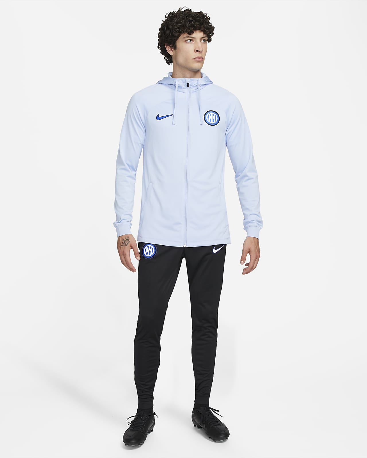 Survêtement de football à capuche en maille Nike Dri-FIT Inter Milan Strike pour homme