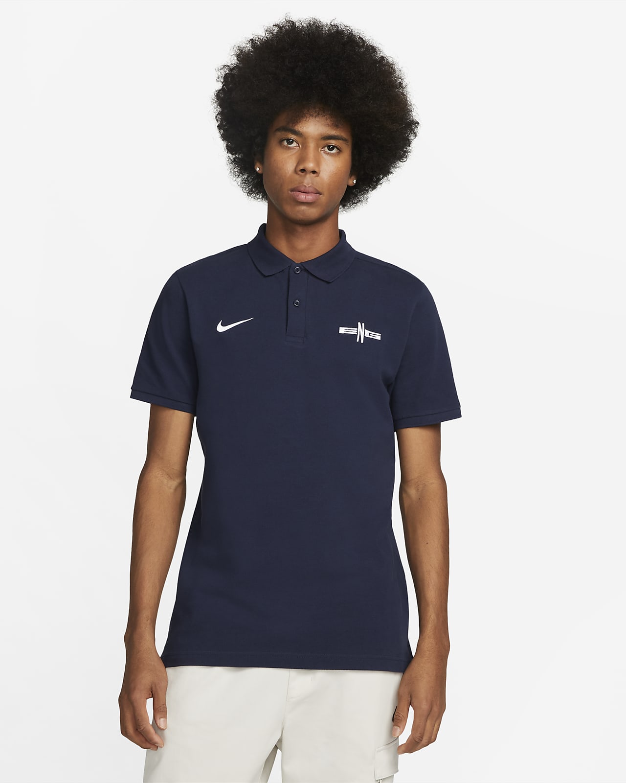 England National Team Pique Men's Nike Football Polo. Nike CZ
