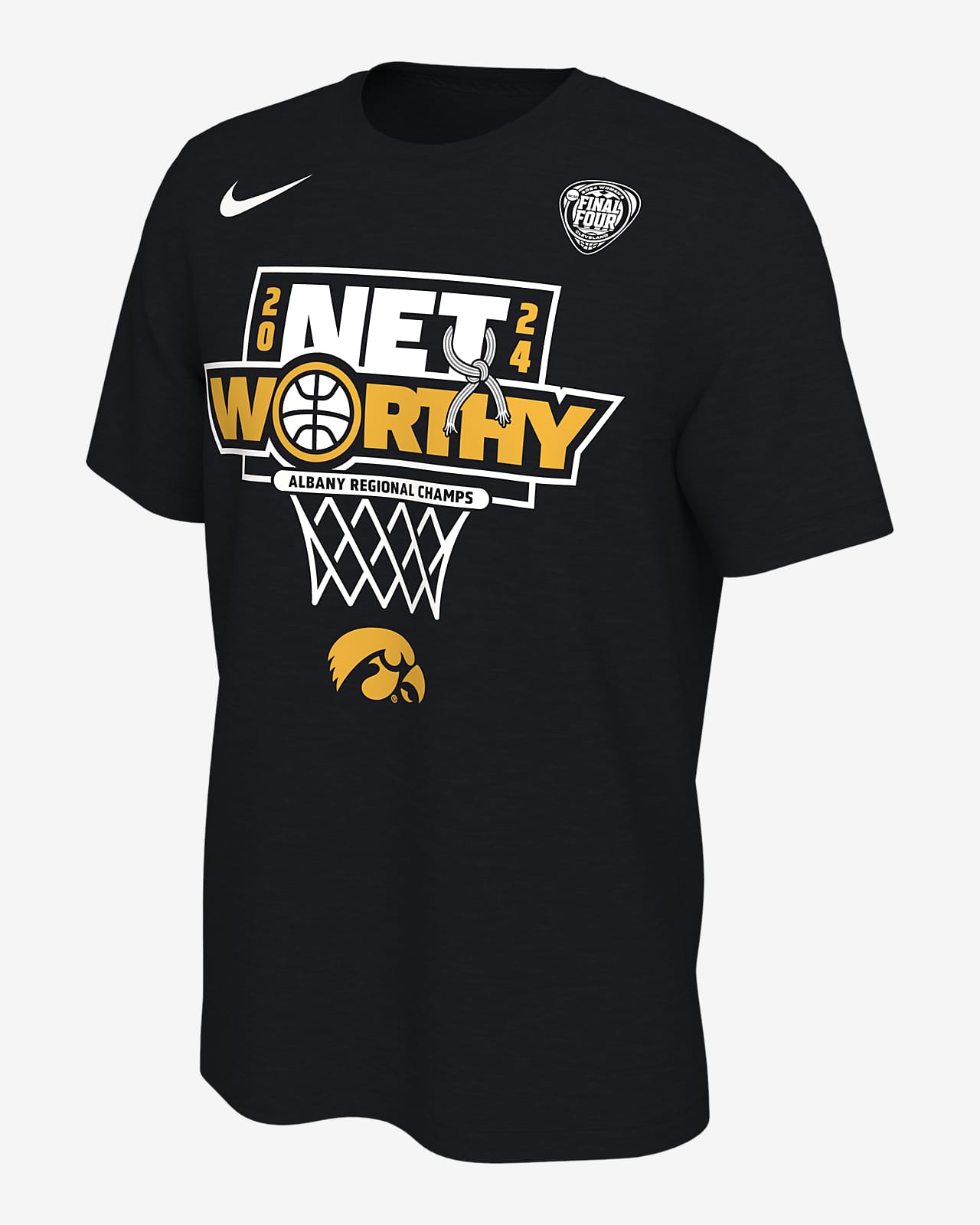 Iowa 2024 Women's Regional Champ Men's Nike College Basketball T-Shirt