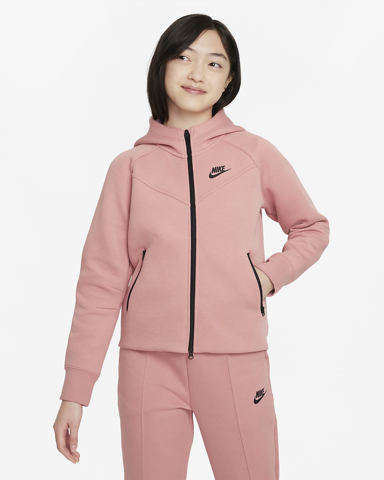 Nike Sportswear Tech Fleece Older Kids' (Girls') Full-Zip Hoodie. Nike UK