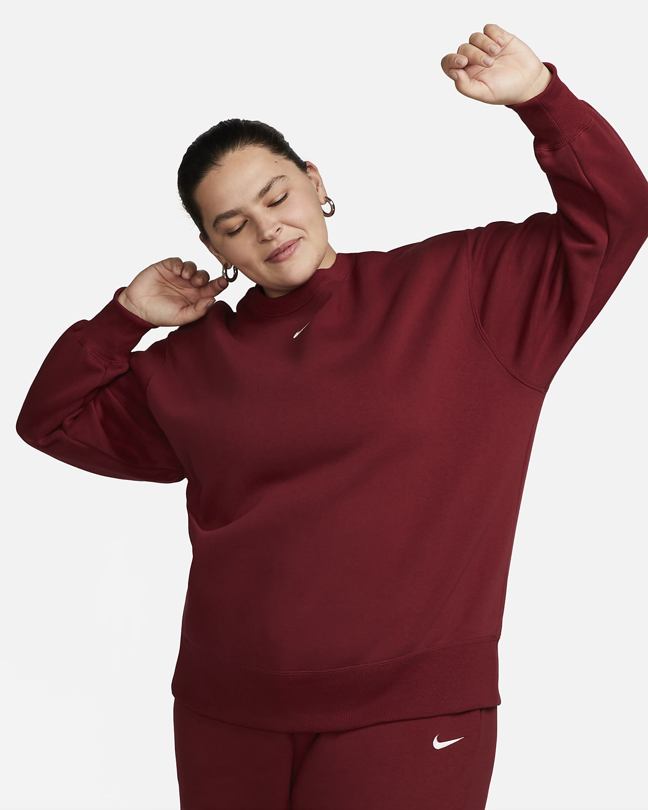Nike Sportswear Phoenix Fleece Extragroßes Rundhals-Sweatshirt für Damen (große Größe)