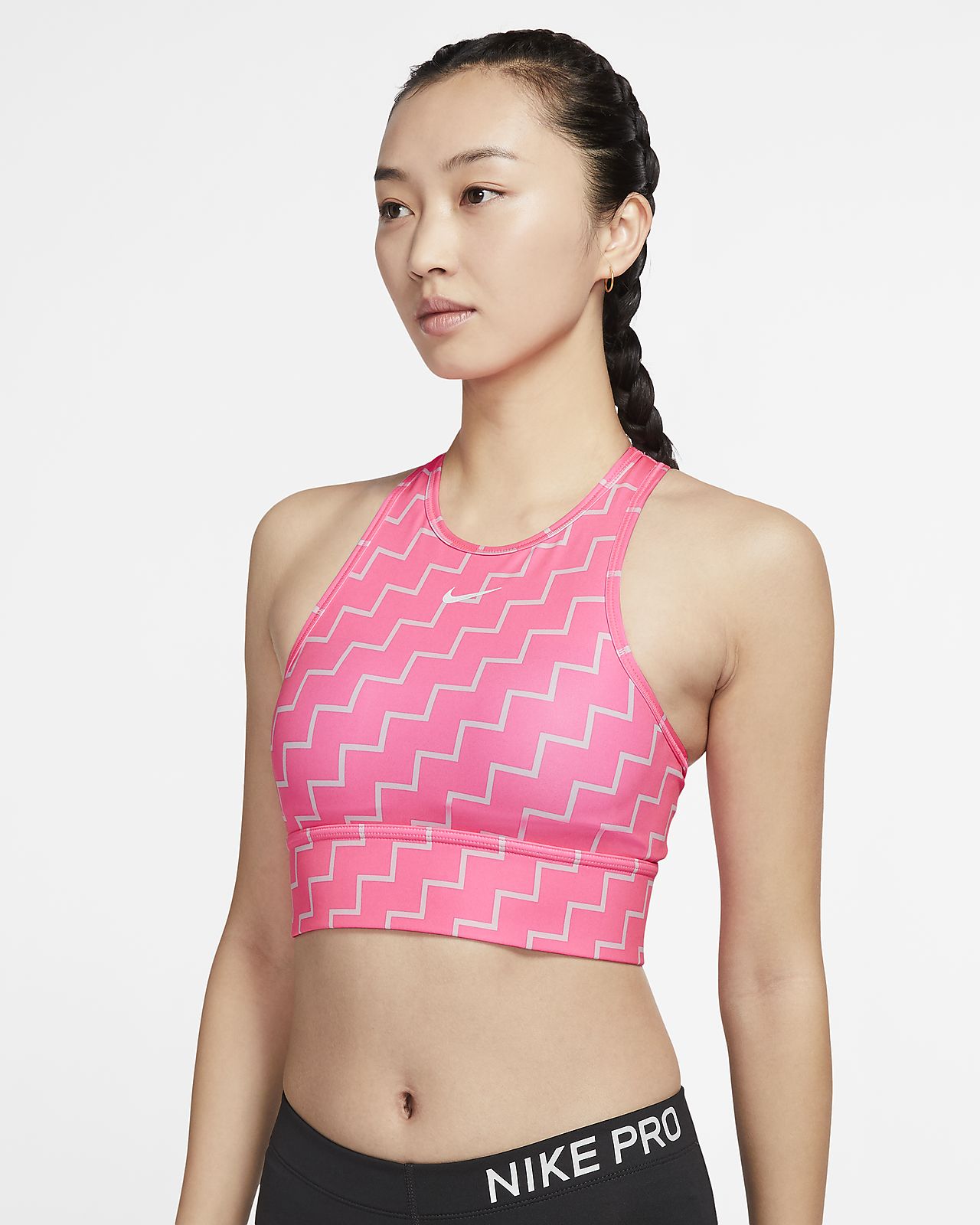 nike swoosh women's medium support sports bra