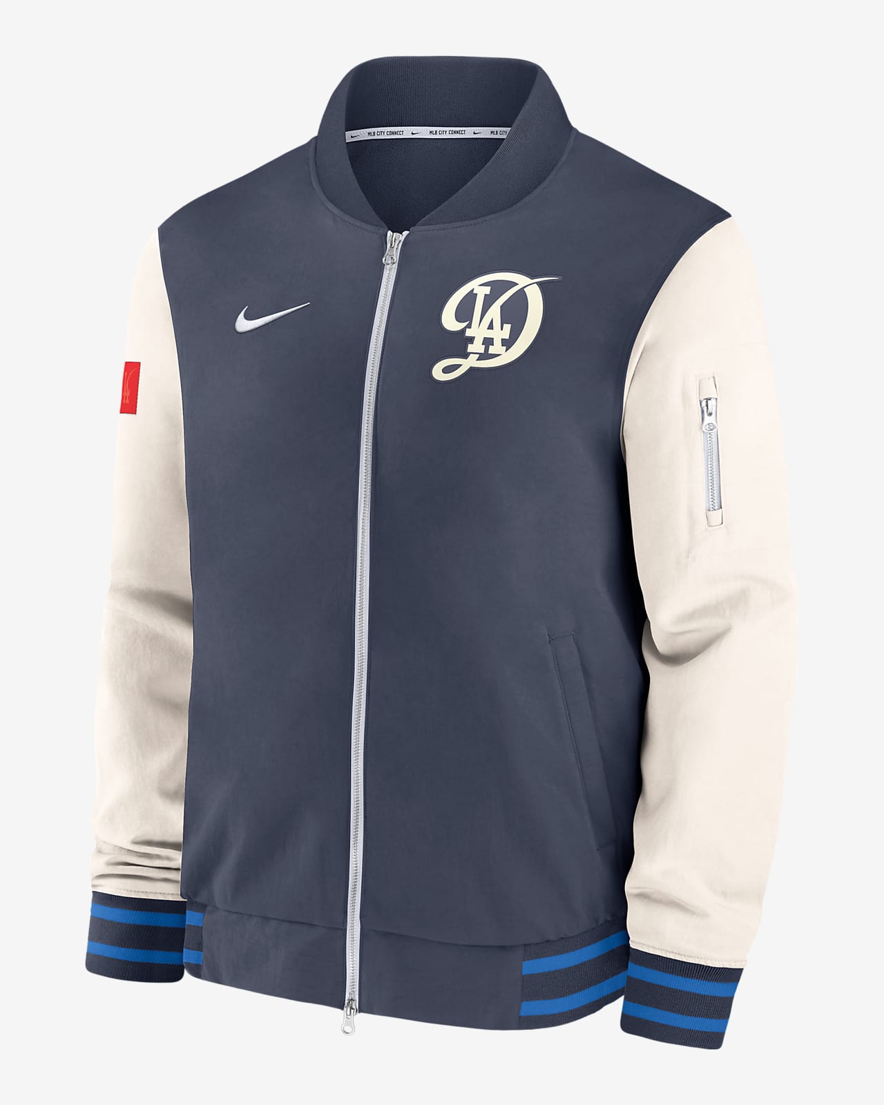Los Angeles Dodgers Authentic Collection City Connect Game Time Men's Nike MLB Full-Zip Bomber Jacket