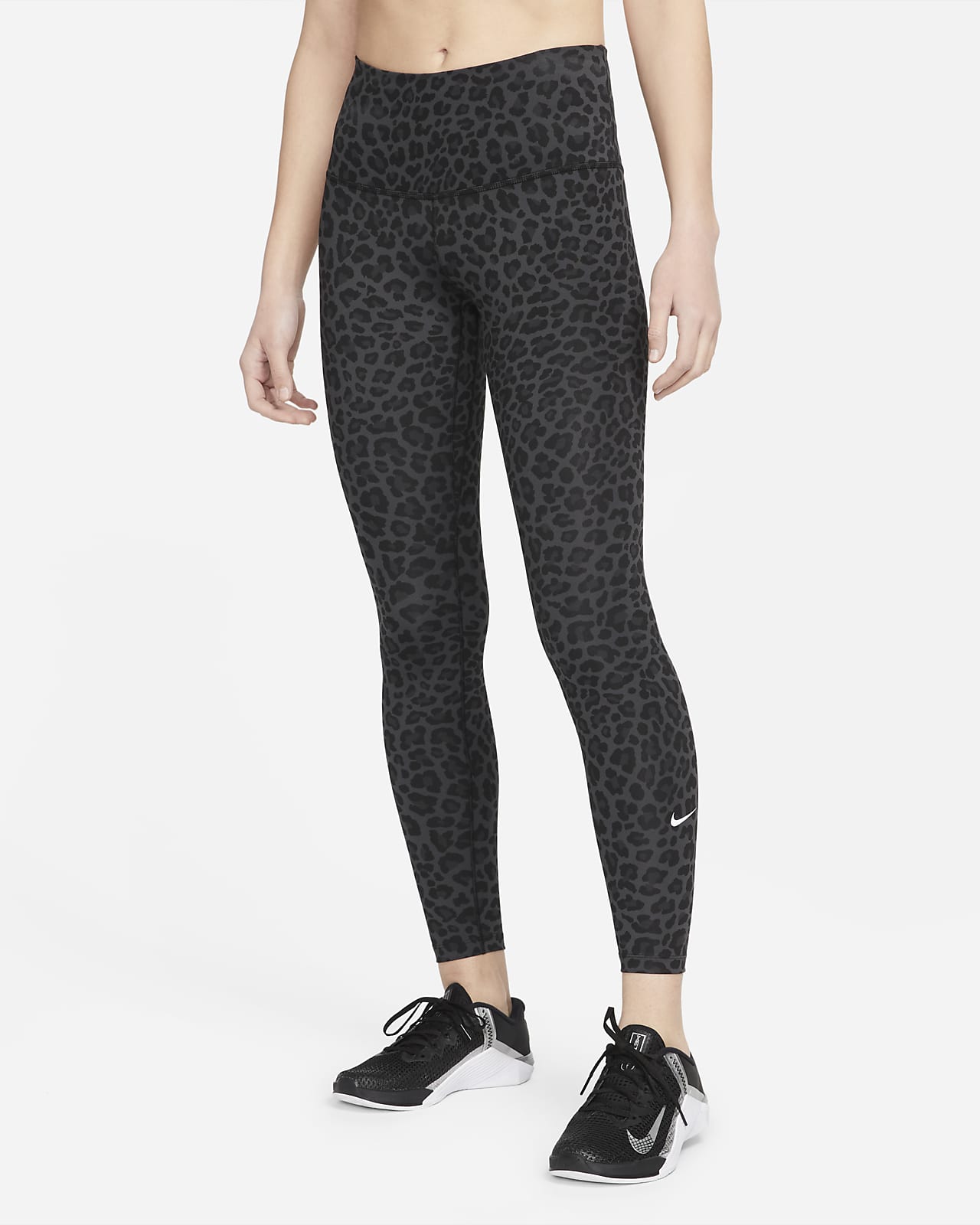 Nike One-leggings med print og høj talje til kvinder