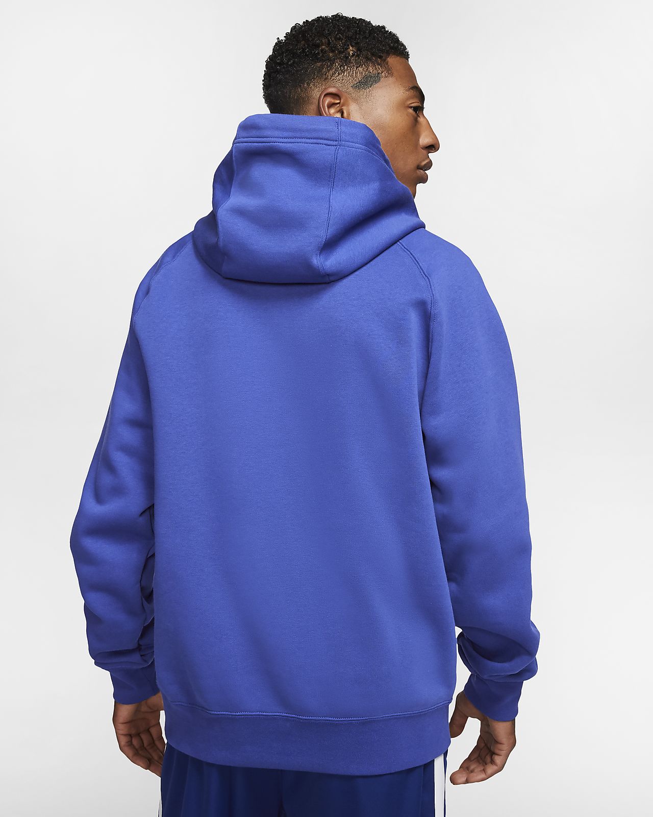 blue nike swoosh hoodie