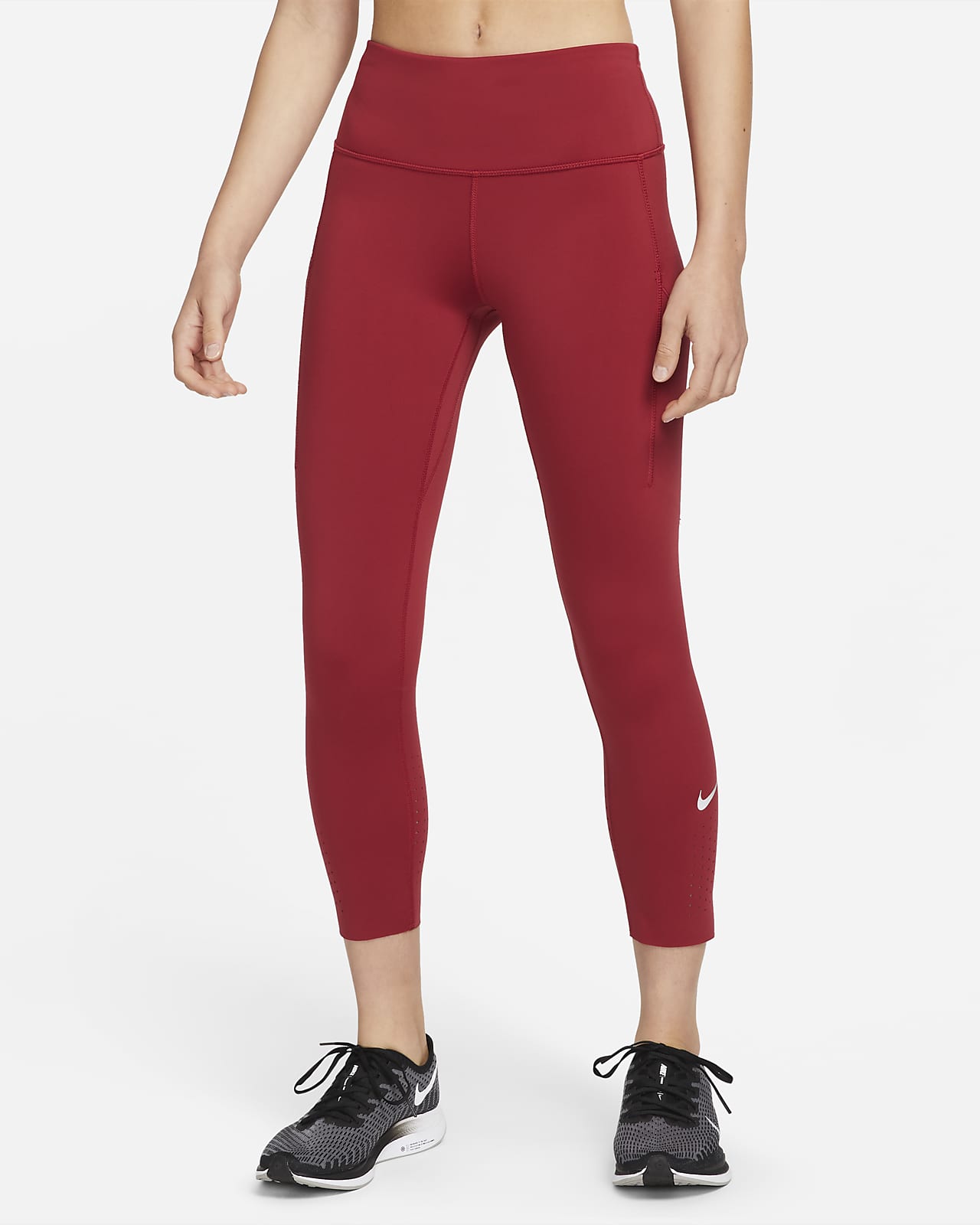 Γυναικείο κολάν crop μεσαίου ύψους για τρέξιμο με τσέπες Nike Epic Luxe