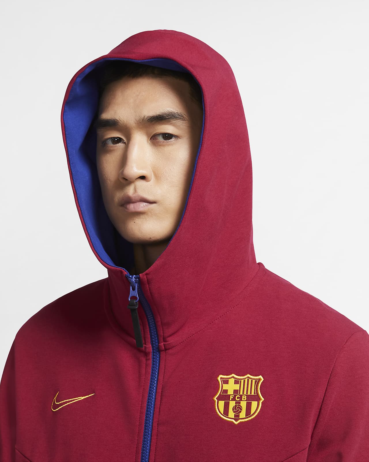 fc barcelona zip hoodie