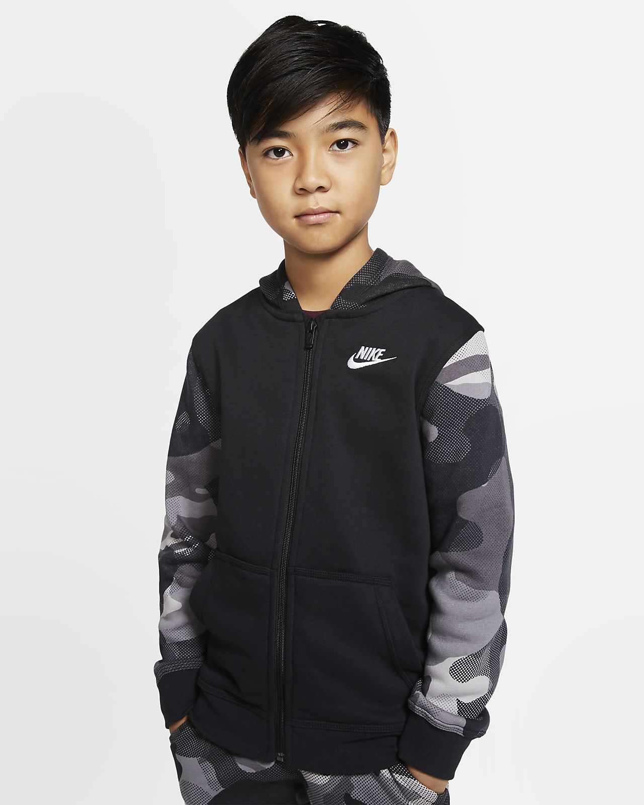 nike boys full zip hoodie