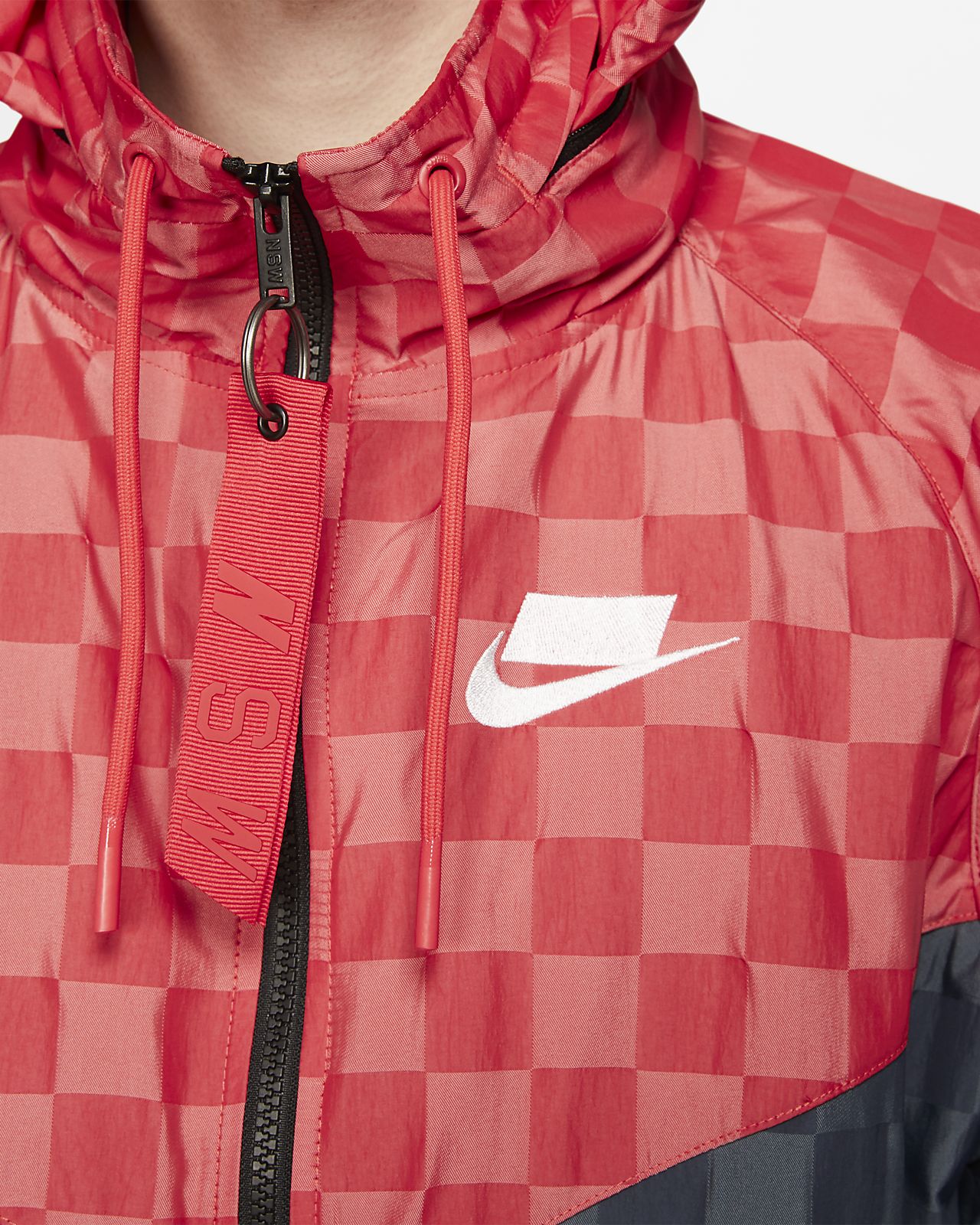 nike checkered jacket