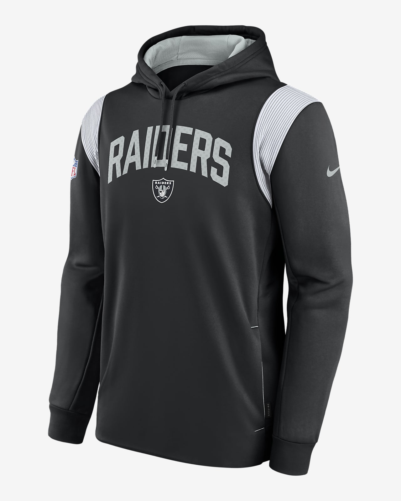 Nike Therma Athletic Stack (NFL Las Vegas Raiders) Men's Pullover Hoodie