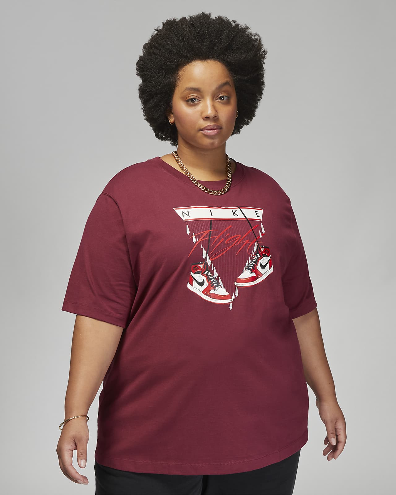 Jordan Flight T-shirt met graphic voor dames (Plus Size)