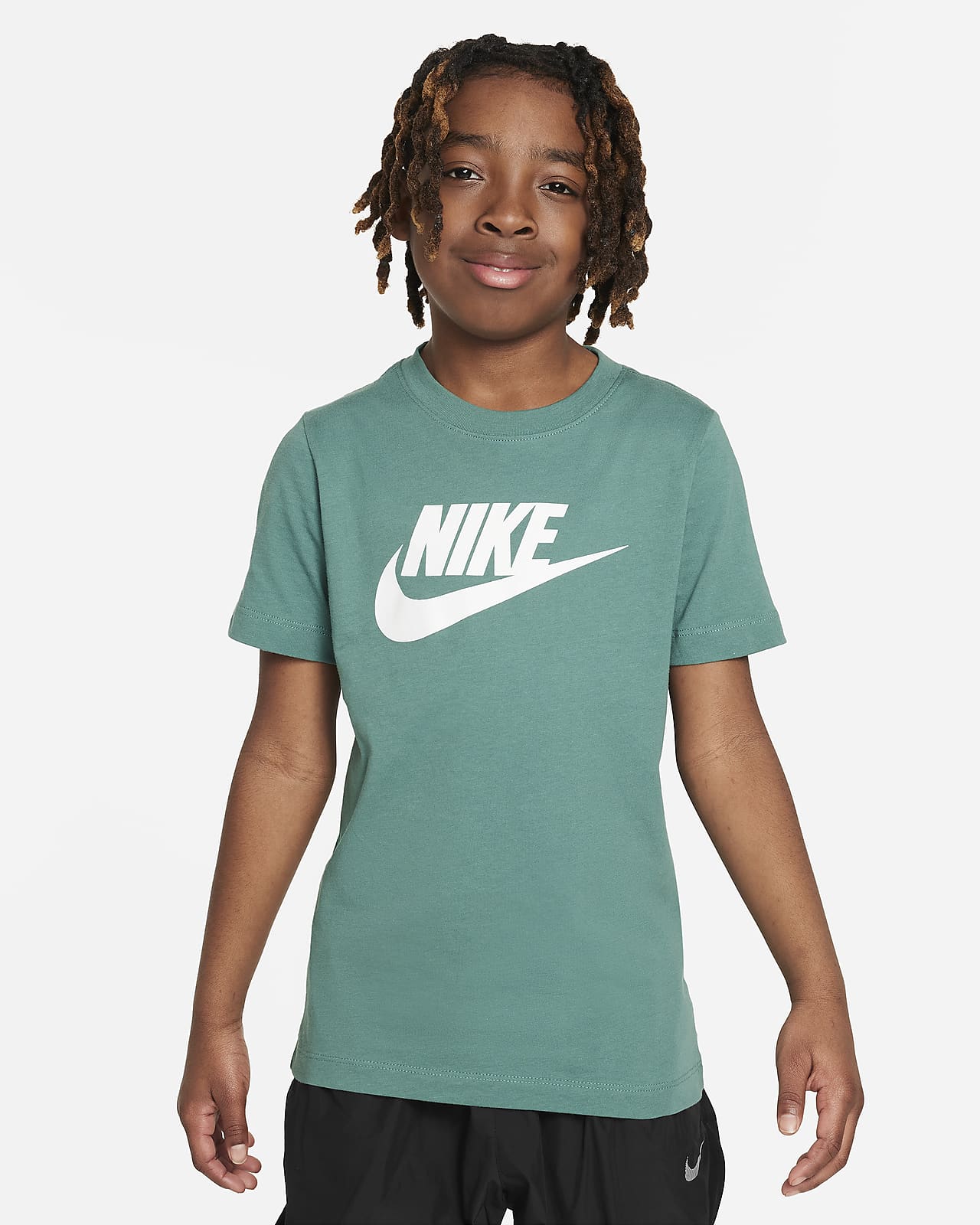 Playera de algodón para niños talla grande Nike Sportswear