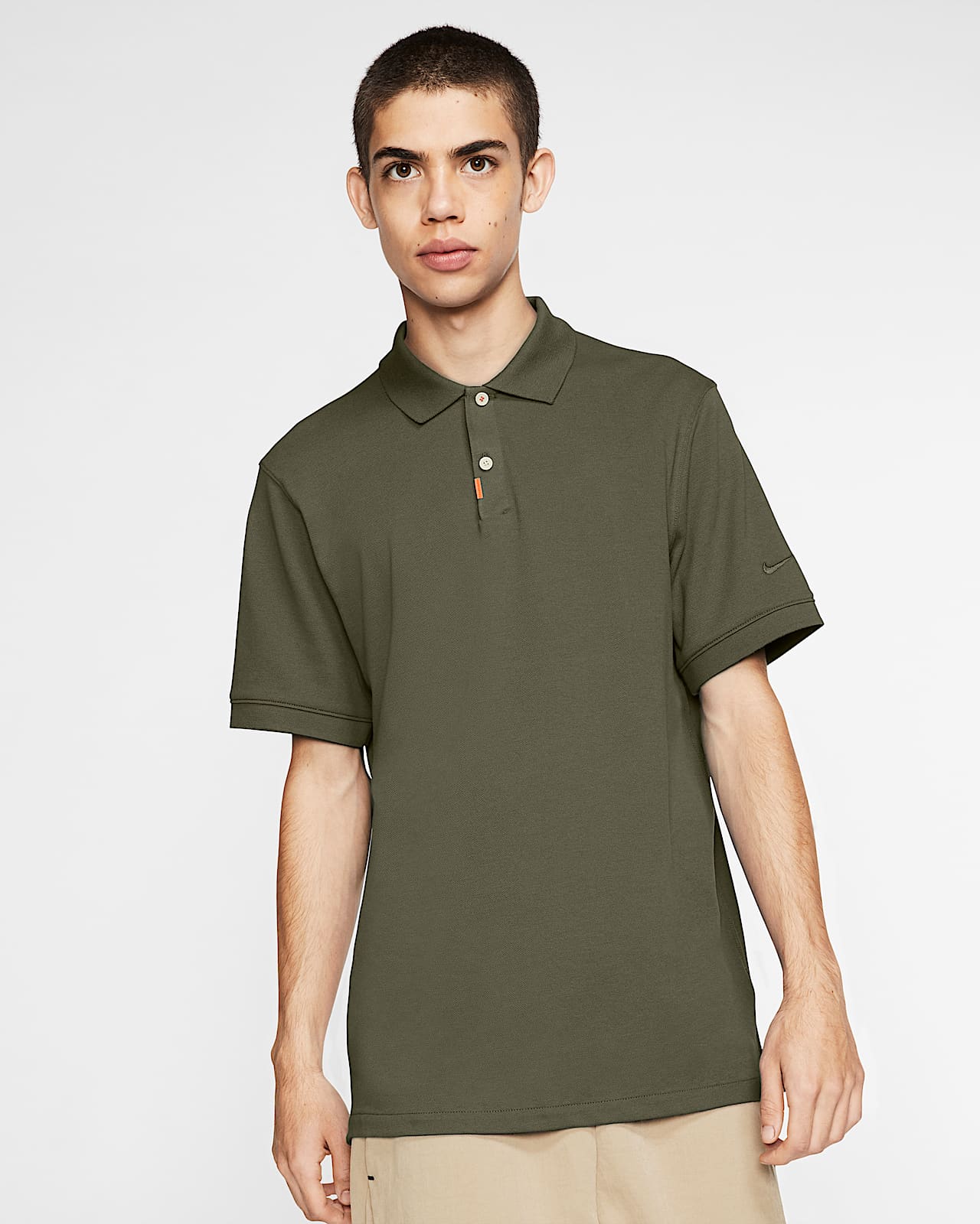 brown nike polo shirt