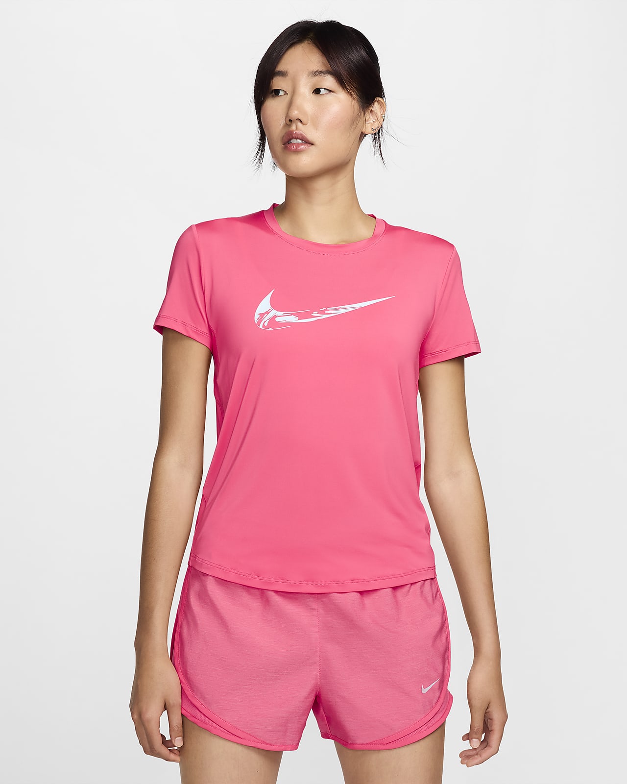 Nike One 女款 Dri-FIT 短袖圖樣跑步上衣