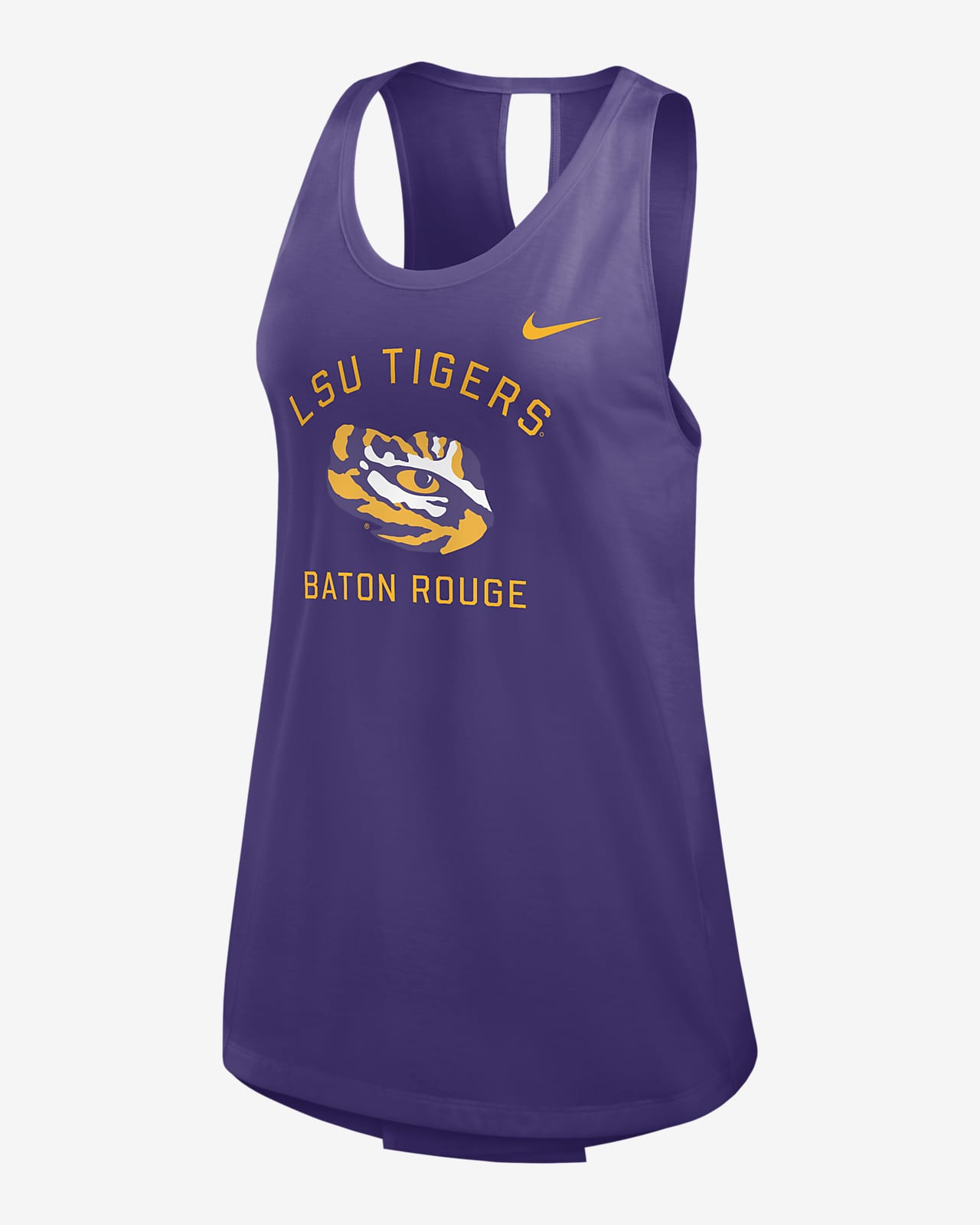 Camiseta de tirantes universitaria Nike para mujer LSU Tigers Primetime