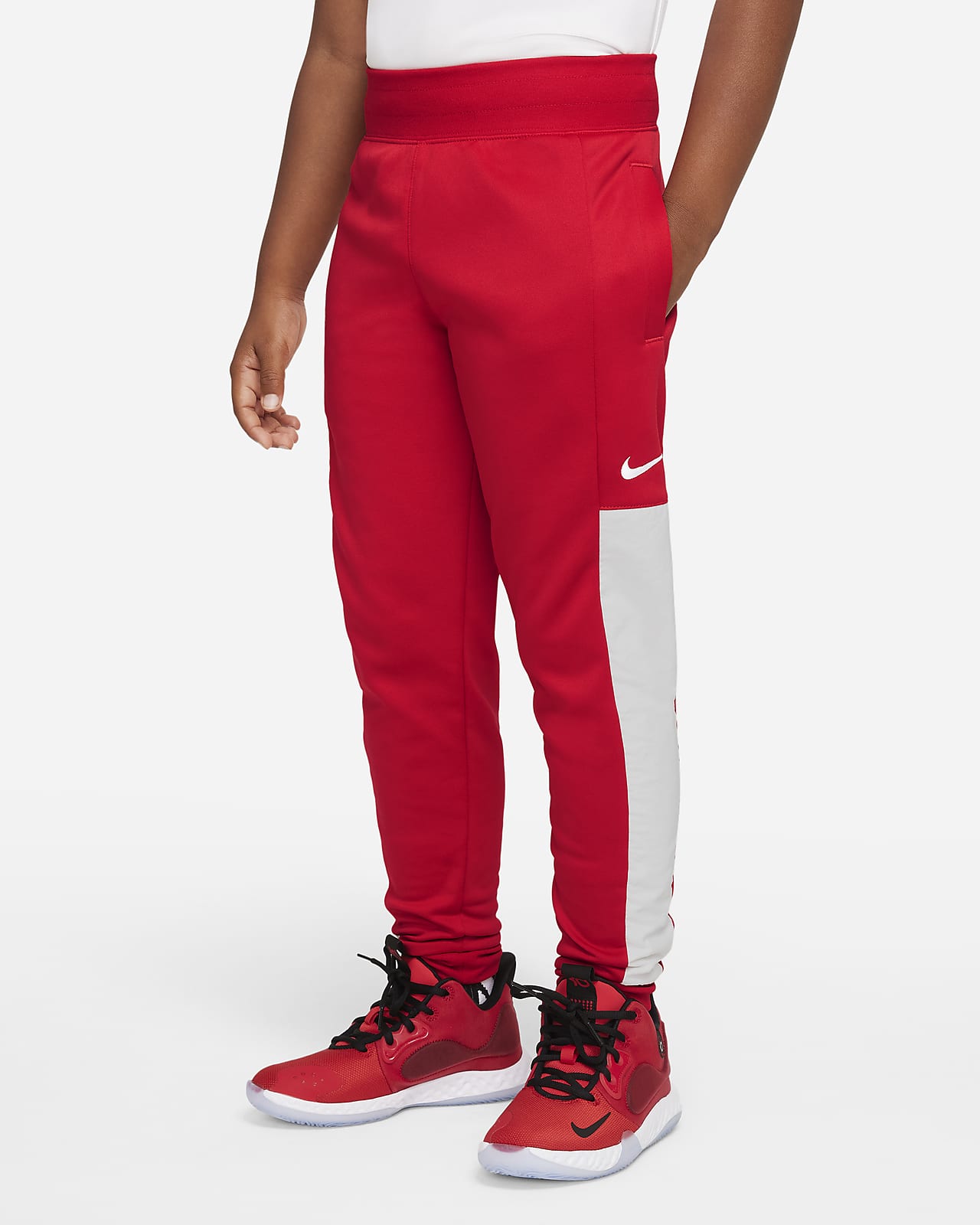 Pantalones de básquetbol para niño talla grande Nike Therma-FIT Elite