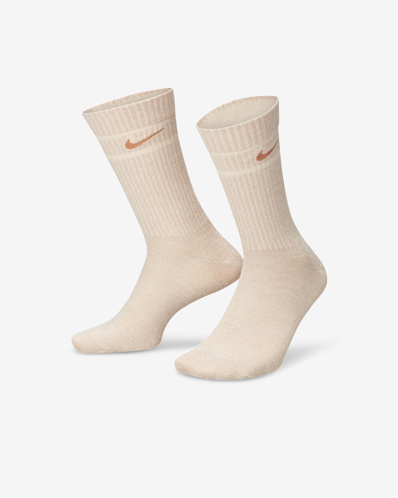 Κάλτσες μεσαίου ύψους με μεταλλιζέ όψη Nike Everyday Essential (ένα ζευγάρι)