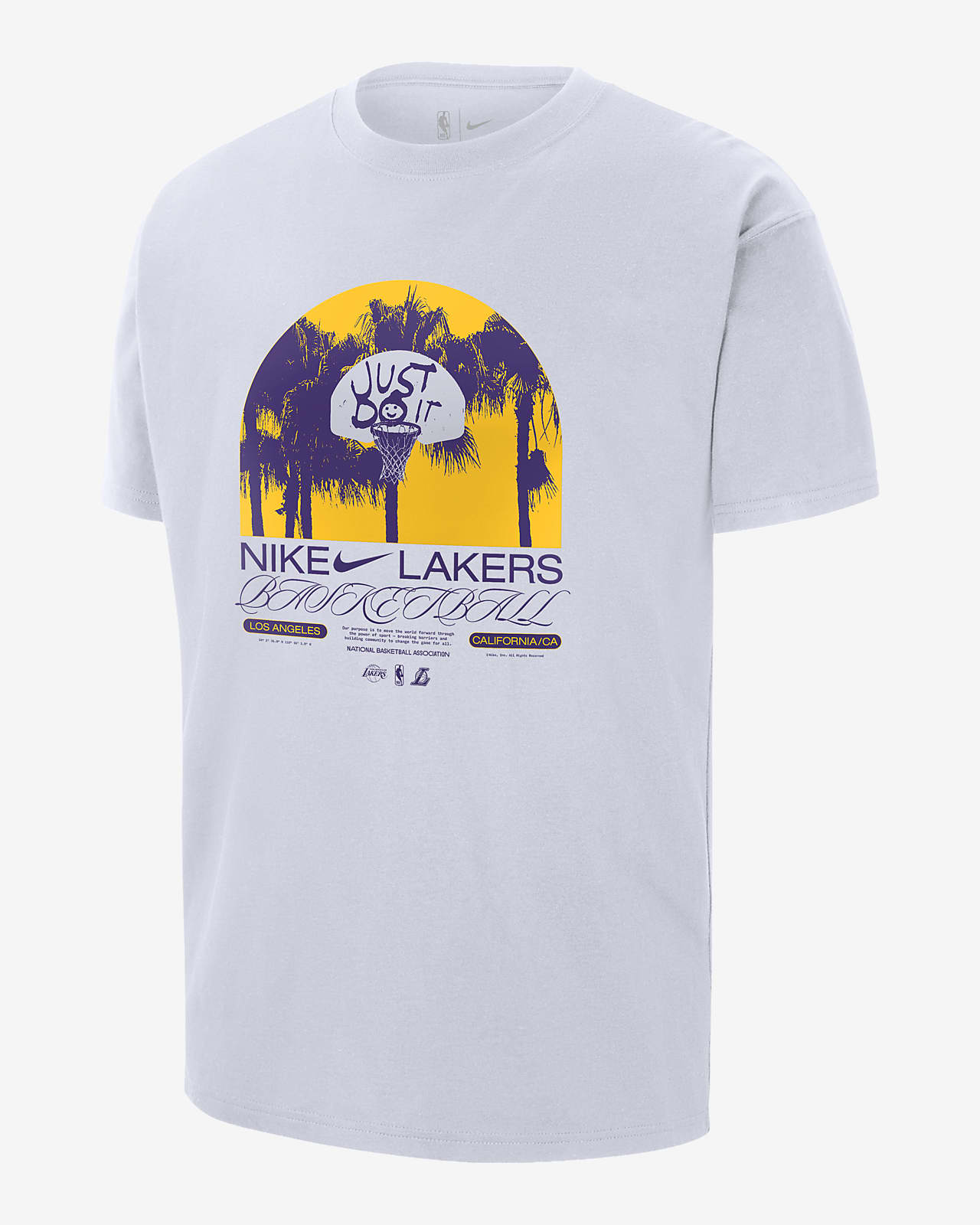 Los Angeles Lakers Courtside Max 90 Men's Nike NBA T-Shirt