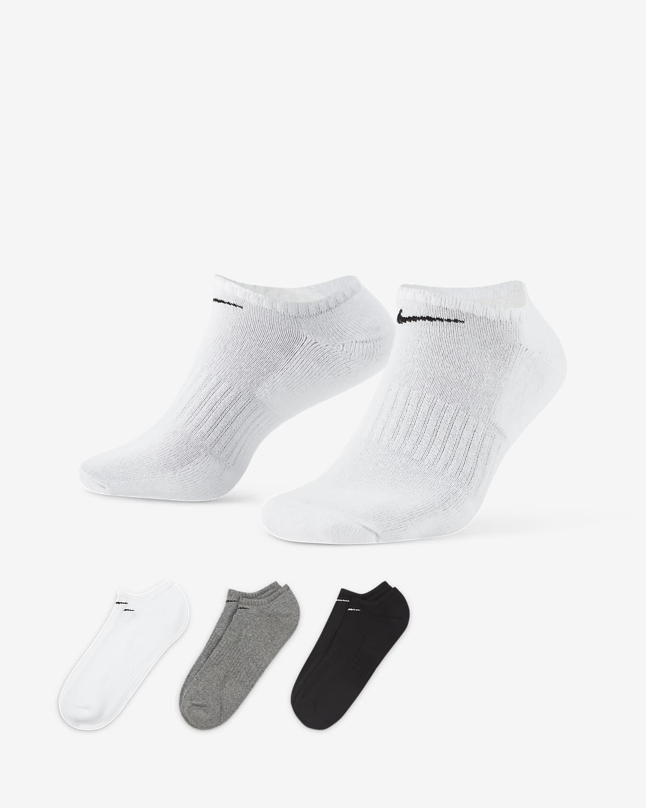Calcetines de entrenamiento invisibles Nike Everyday Cushioned (3 pares)