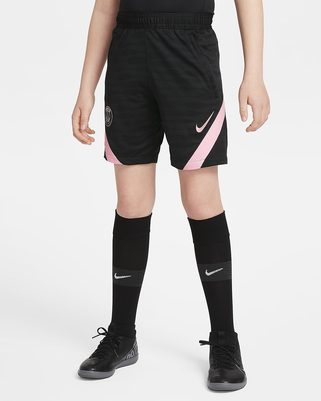 Paris Saint-Germain Strike Away Nike Dri-FIT Fußball-Shorts für jüngere Kinder