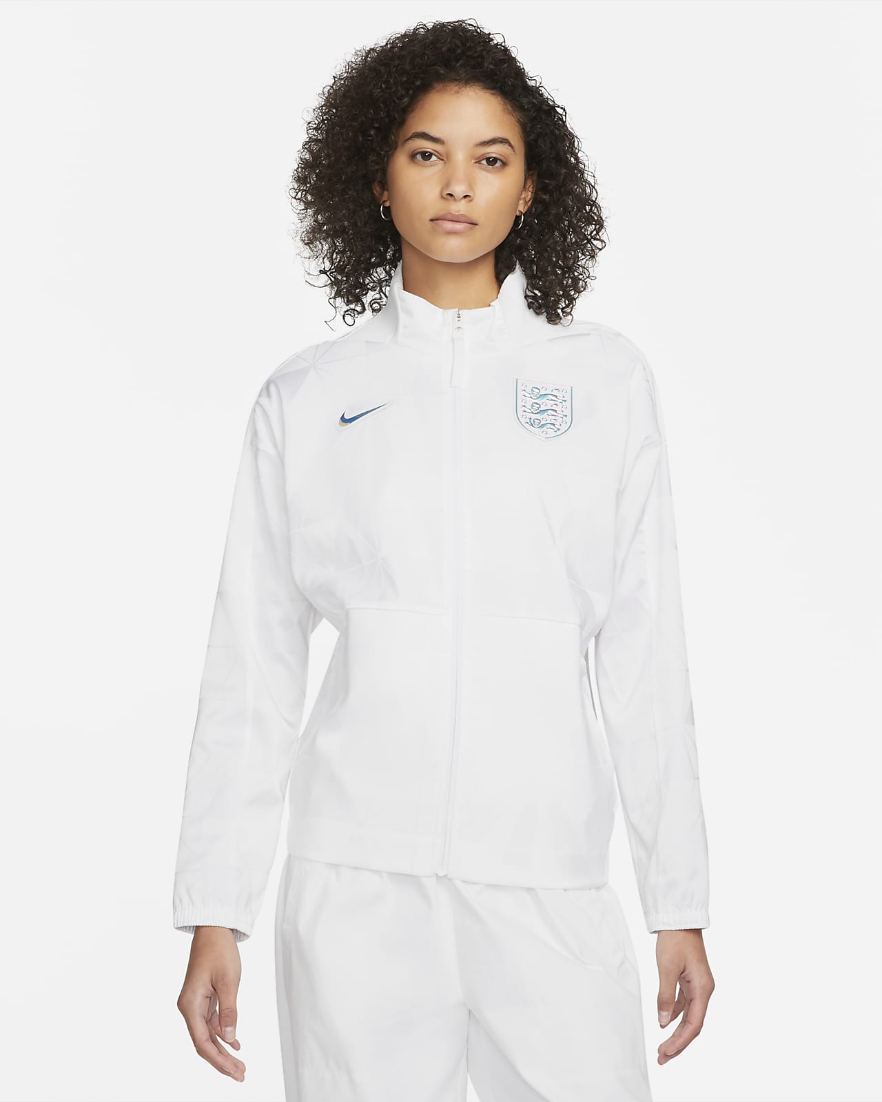 Vævede England-fodboldjakke til kvinder
