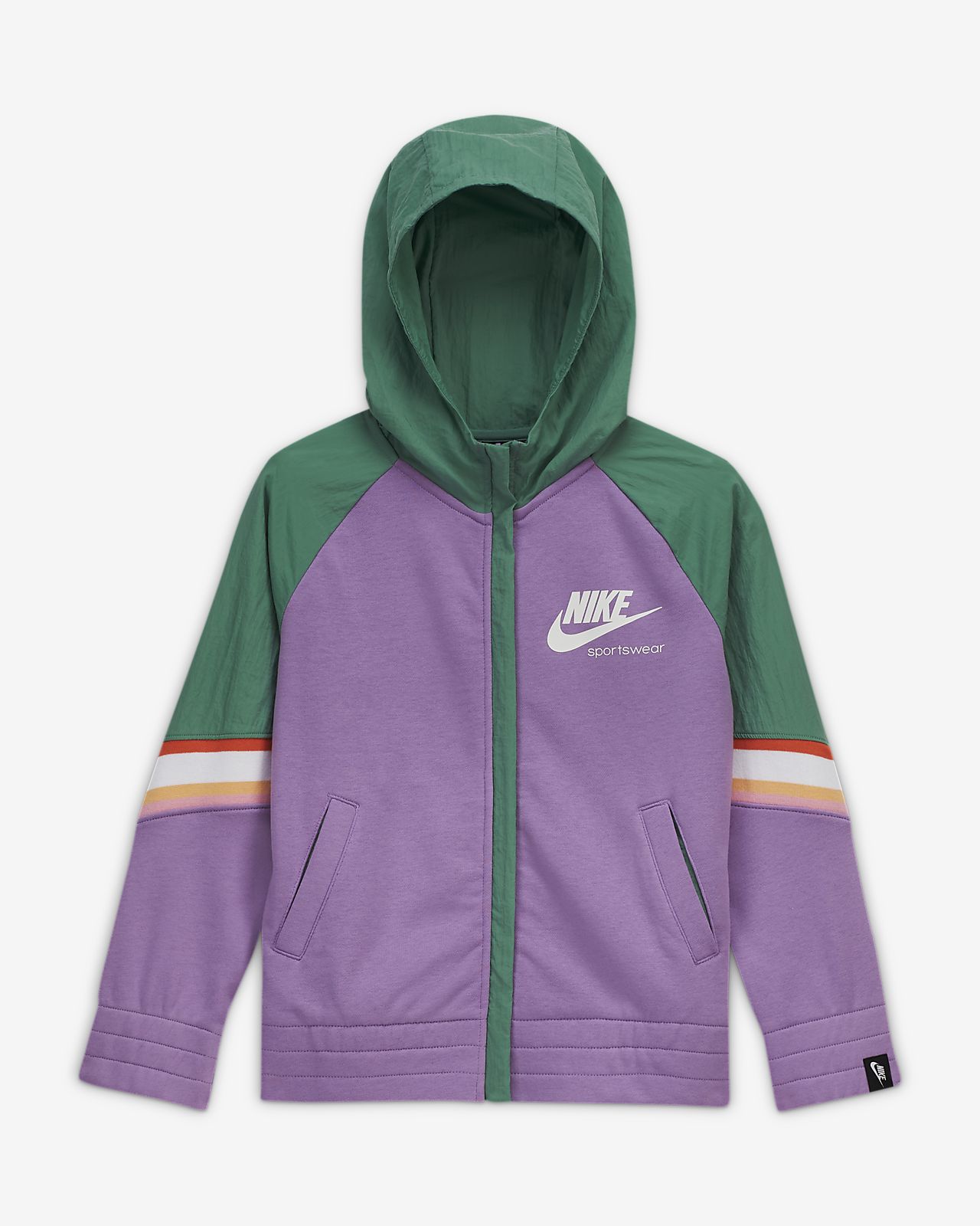 nike sportswear heritage full zip hoodie